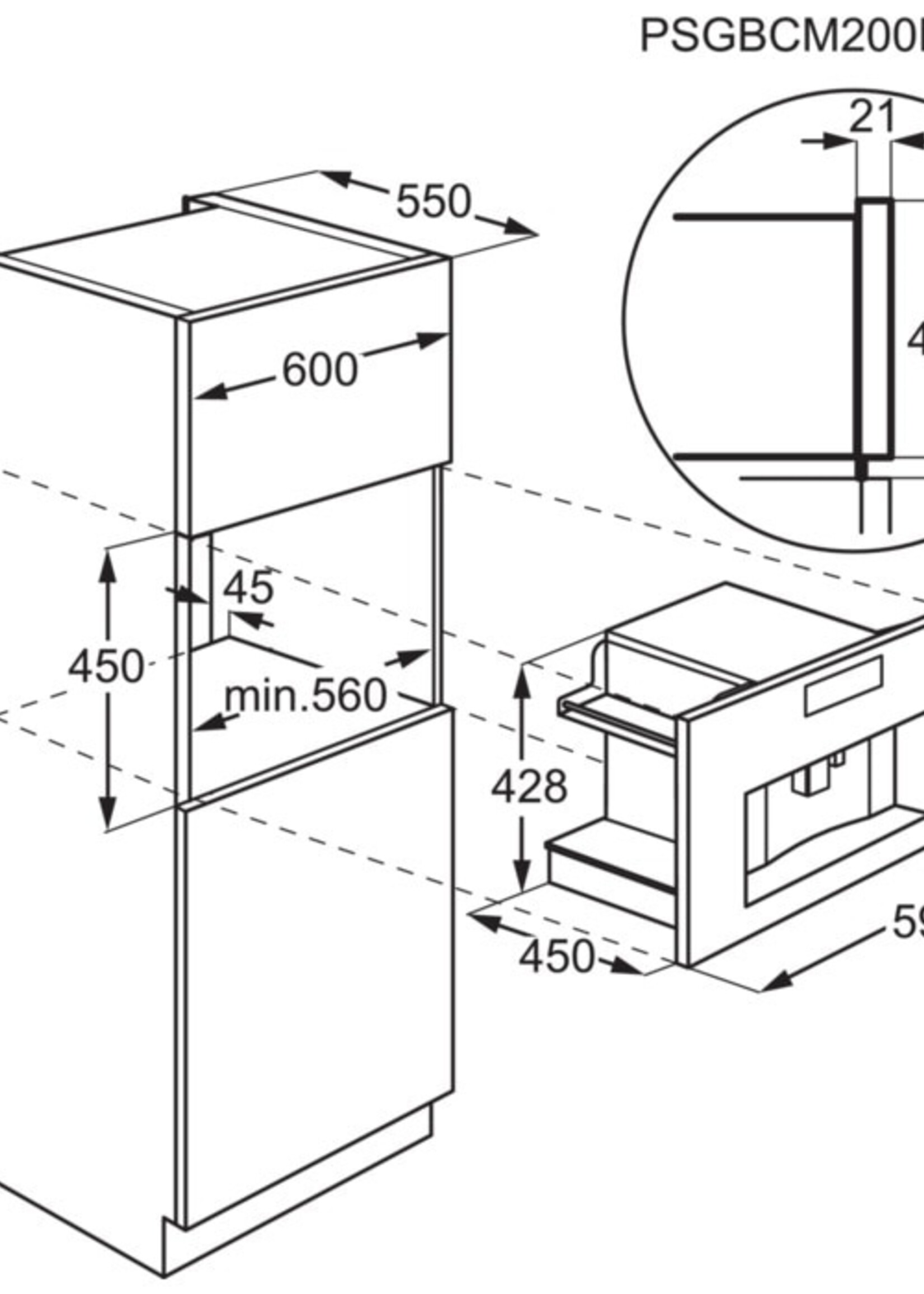 AEG KKK994500T Koffiemachine - 45 cm