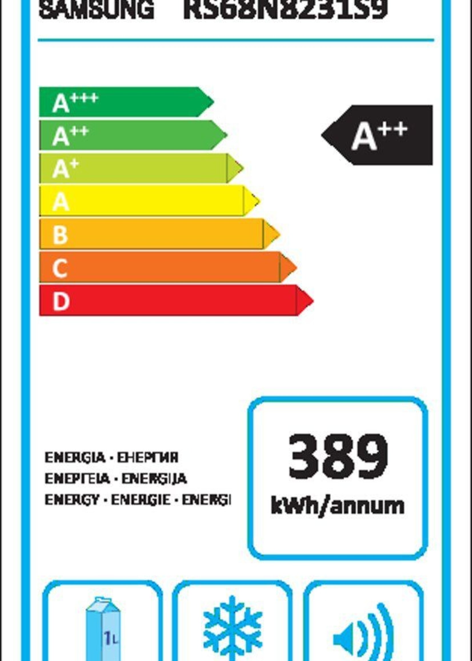 Samsung  RS68N8231S9/EF  side by side koel/vrieskast