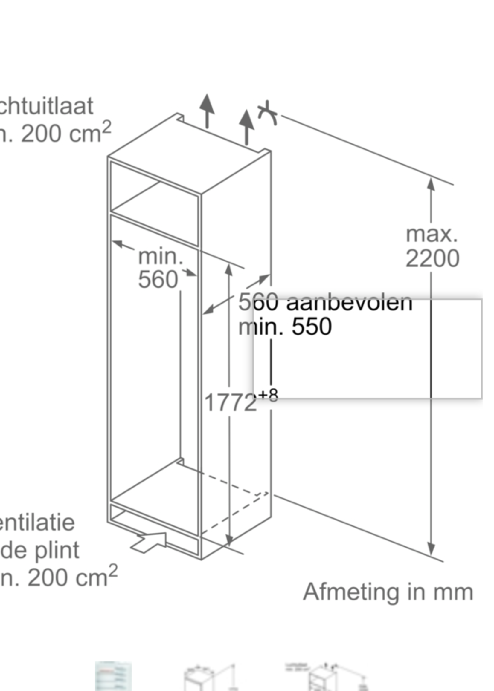 Siemens KI81RVSF0 inbouw koelkast