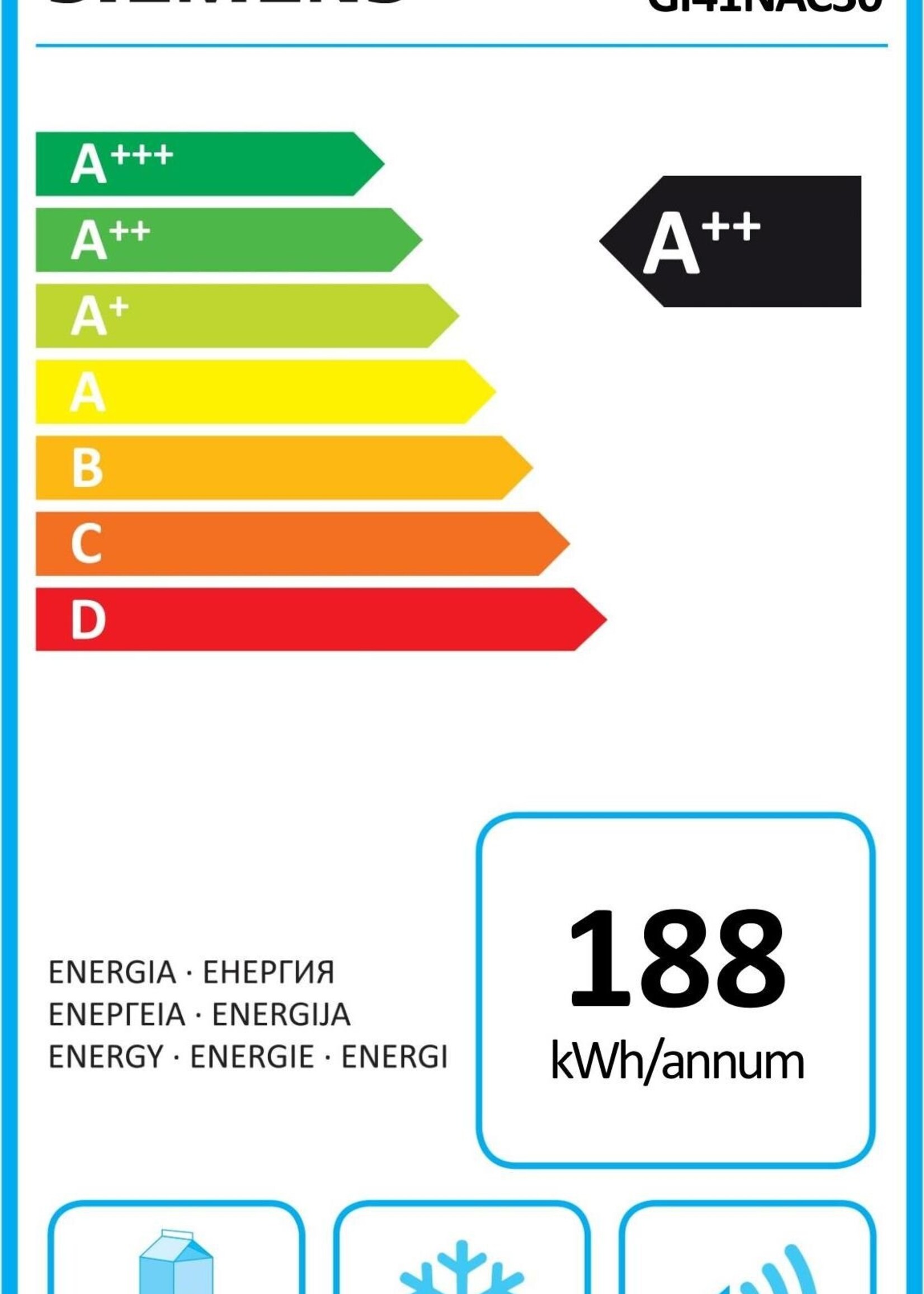Siemens GI41NACE0 inbouw vrieskast 122cm