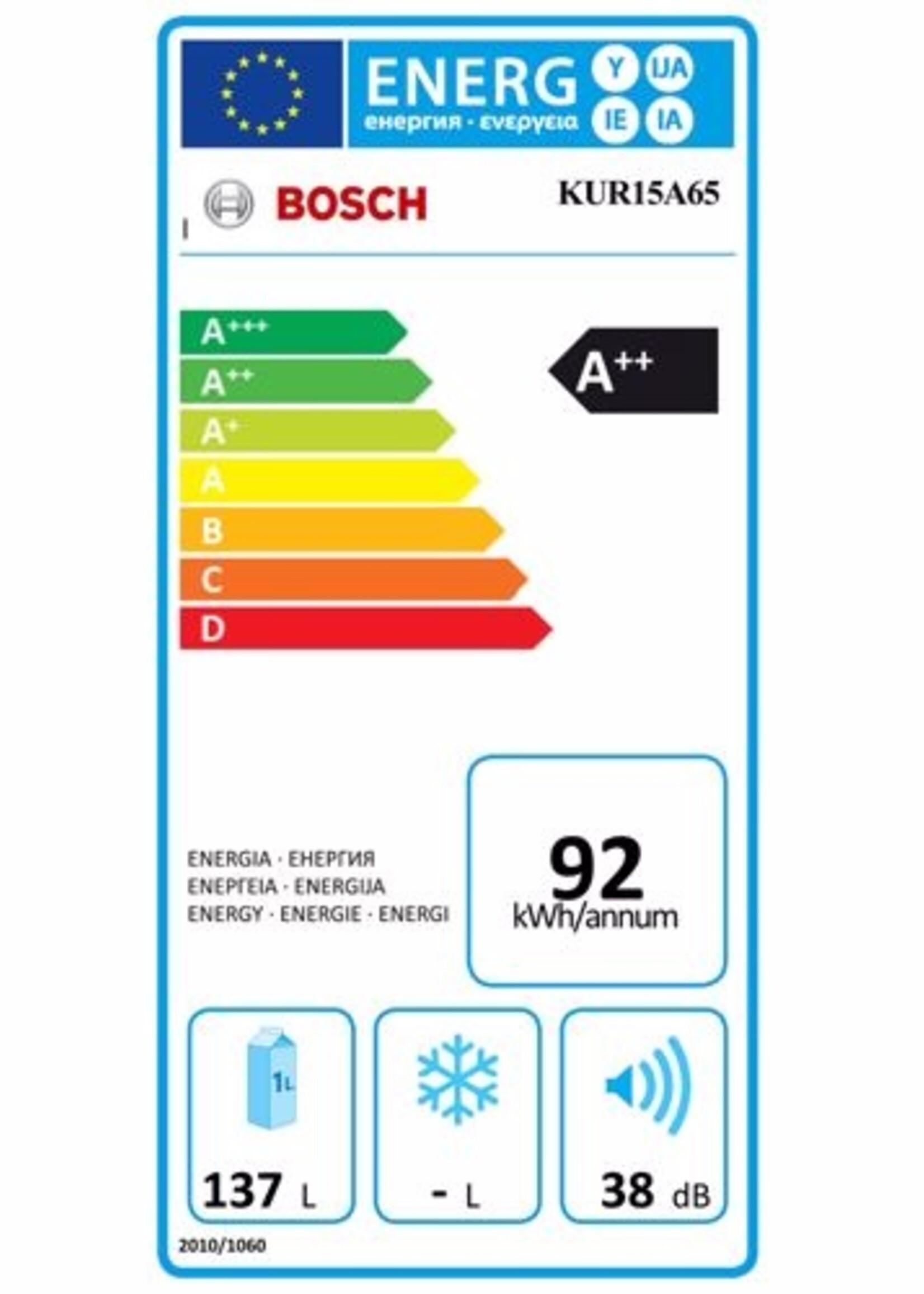 Bosch KUR15ADF0 onderbouw koelkast