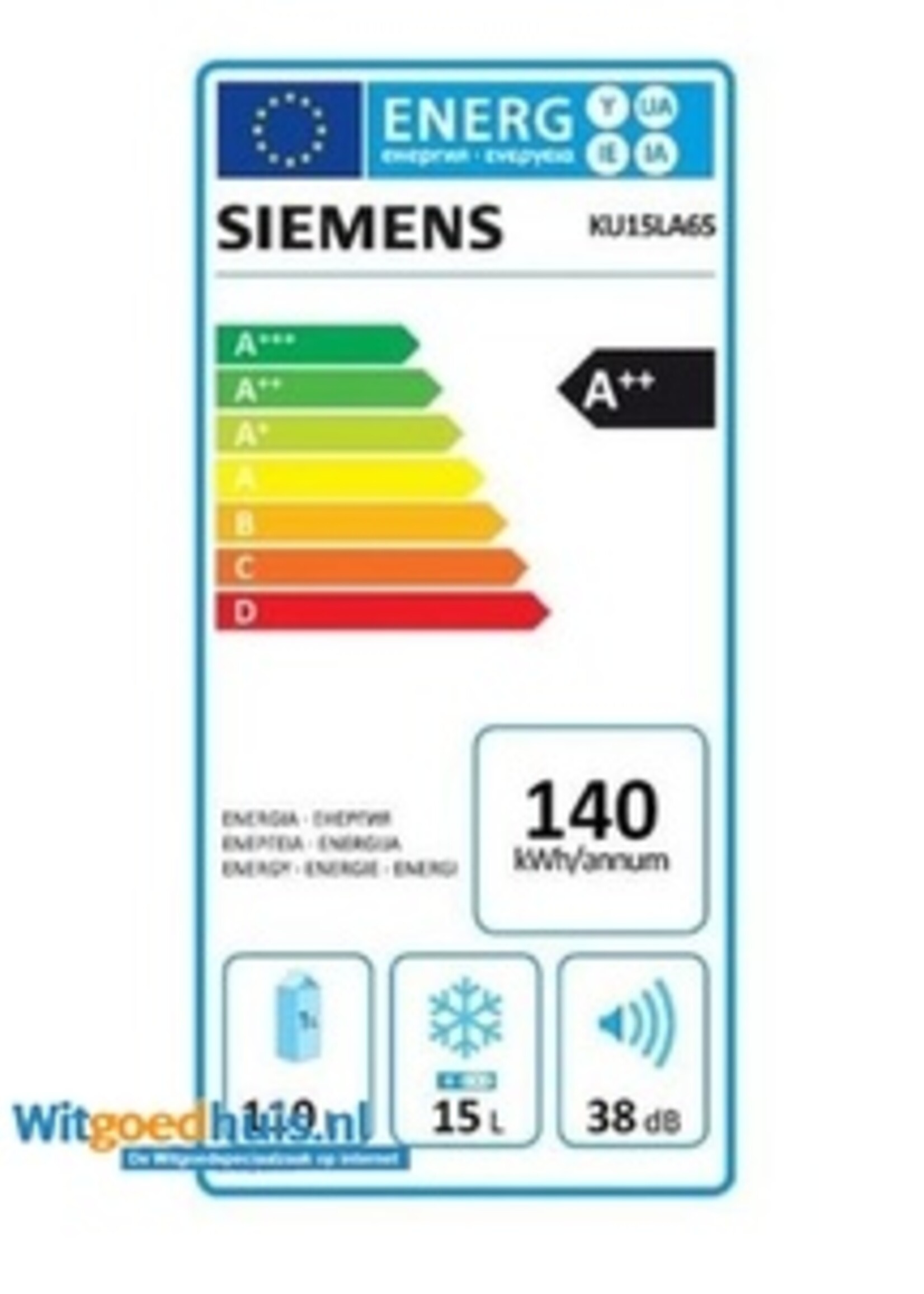 Siemens KU15LAFF0 onderbouw koelkast