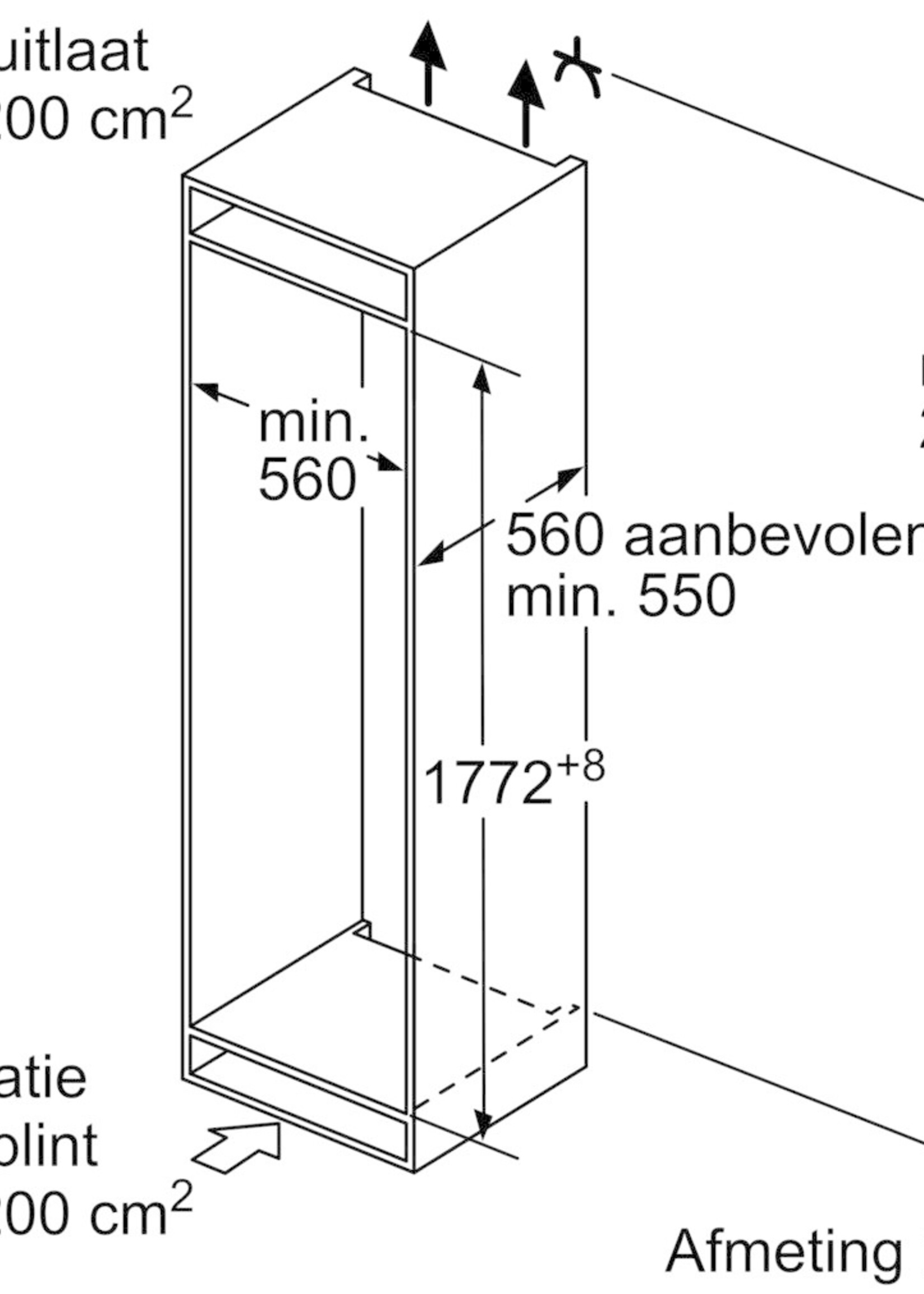Siemens KI81RVFF0 inbouw koelkast