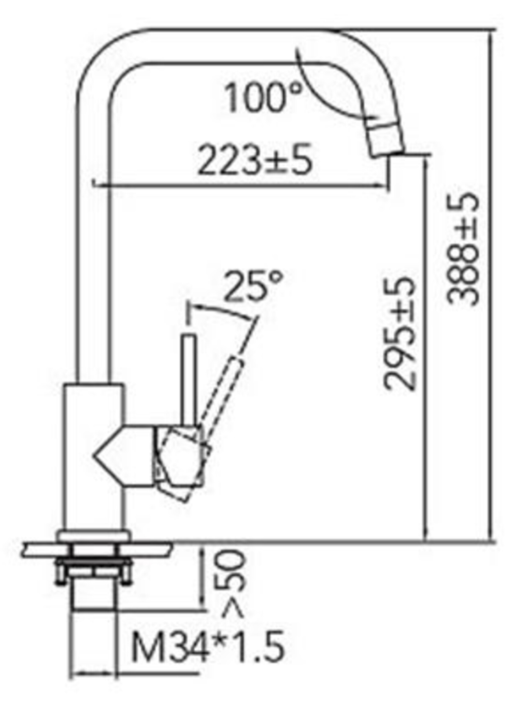 Caressi CA106IECOPLUS keukenkraan
