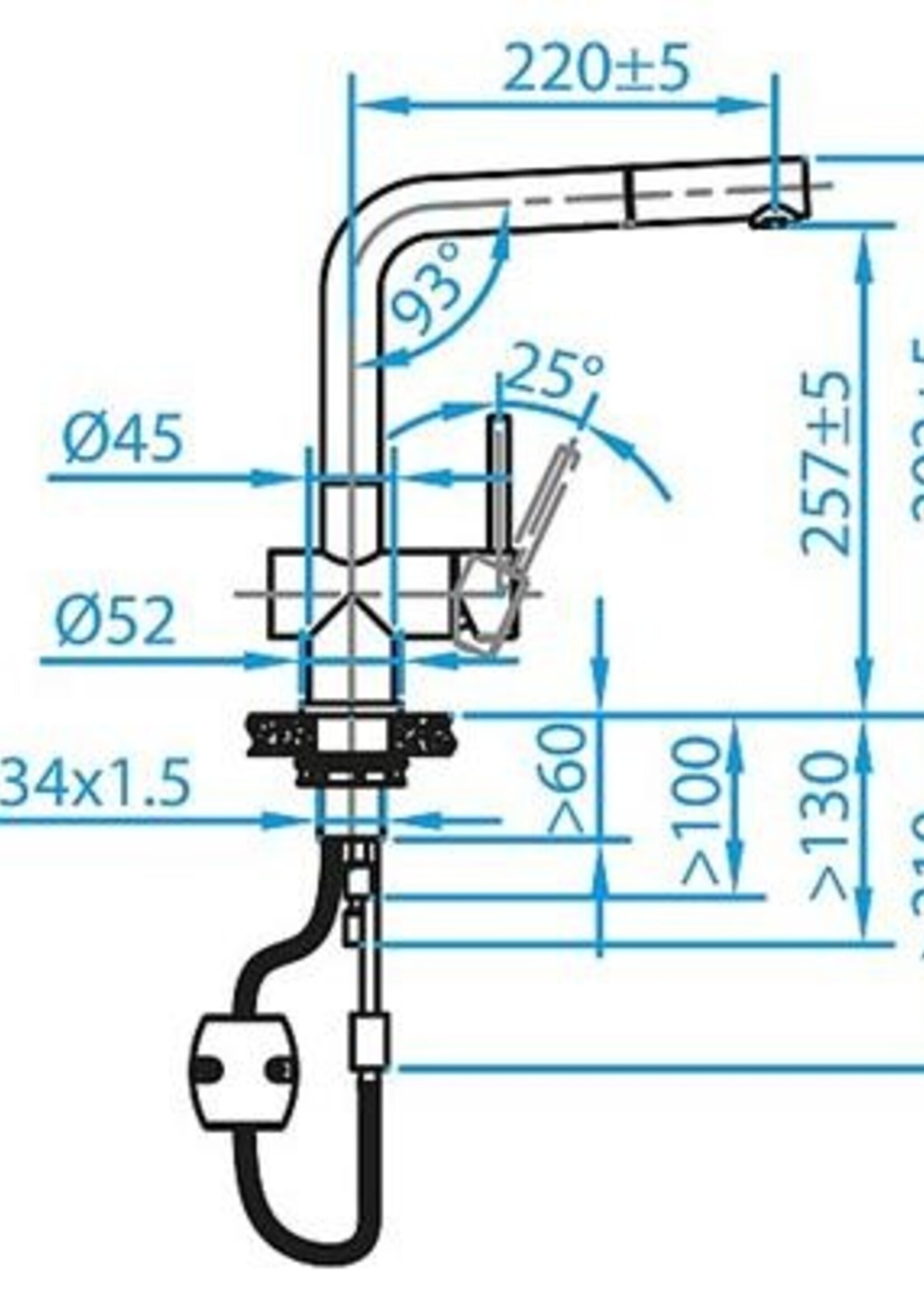 Caressi CA108IUECO keukenkraan