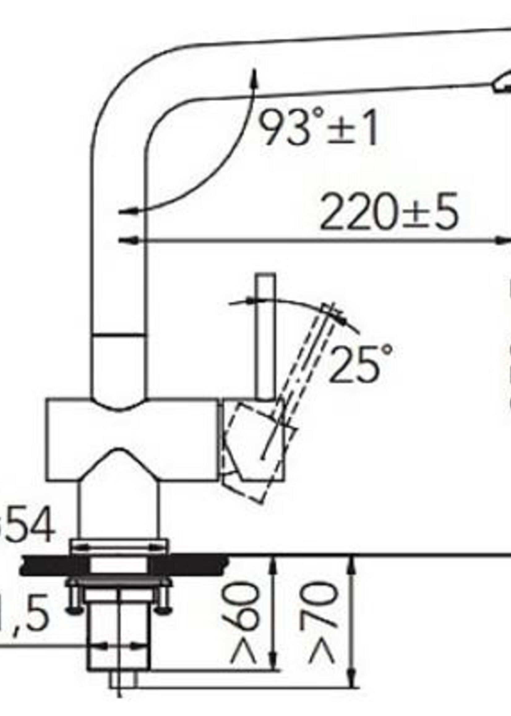 Caressi CA108BKECOPLUS keukenkraan