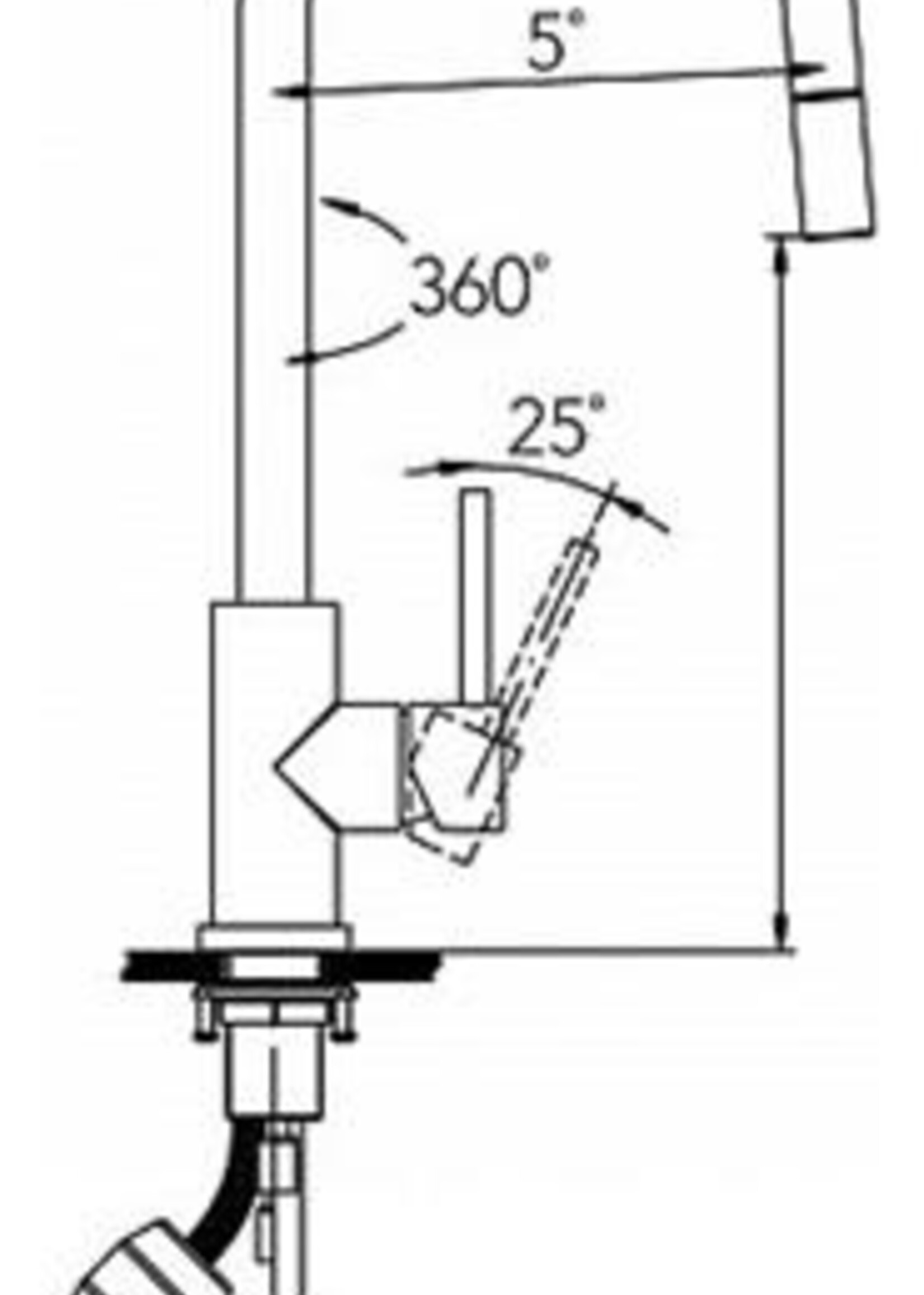 Caressi CA114IUECOPLUS keukenkraan