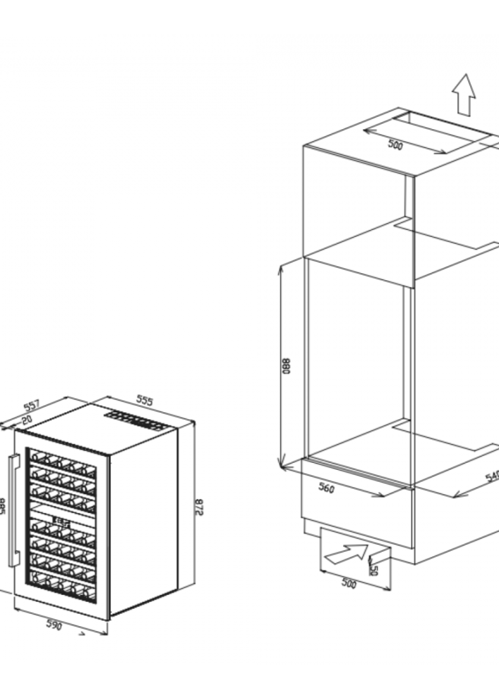 Airo Design  WC6520 wijnkoelkast