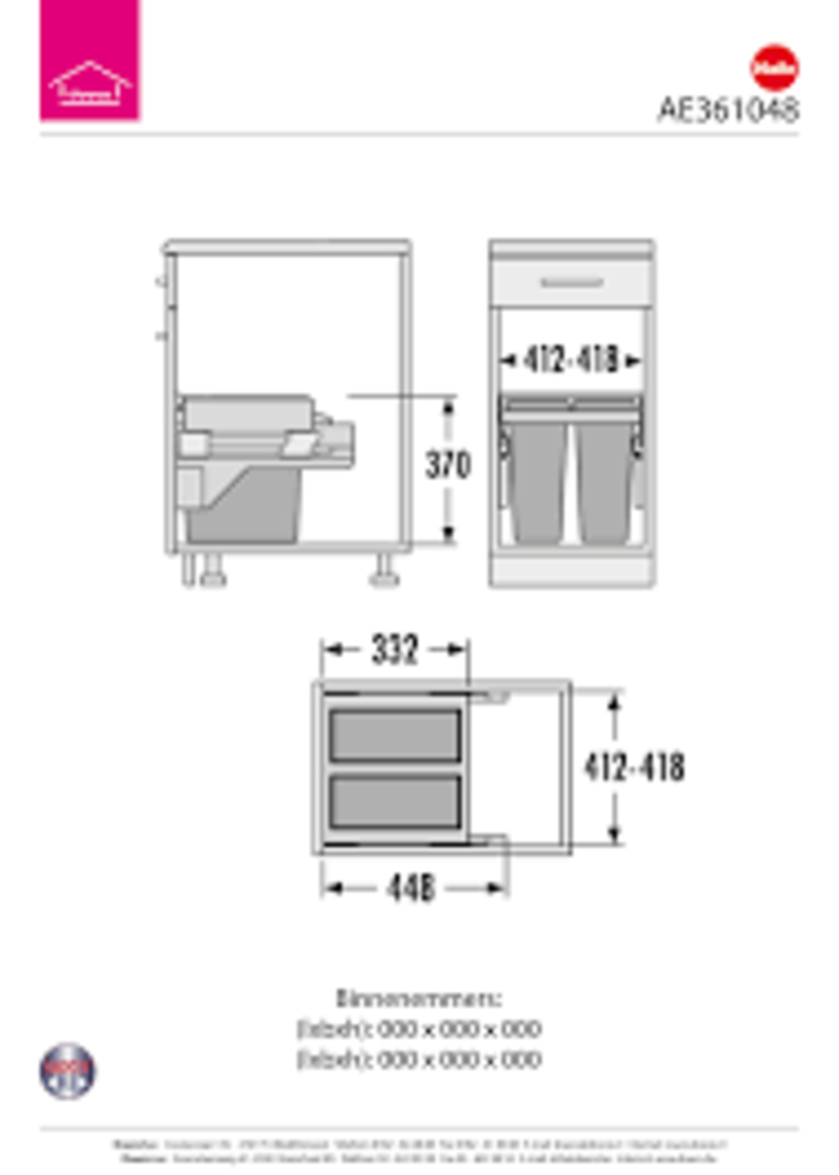 Hailo AE361048 afvalsysteem