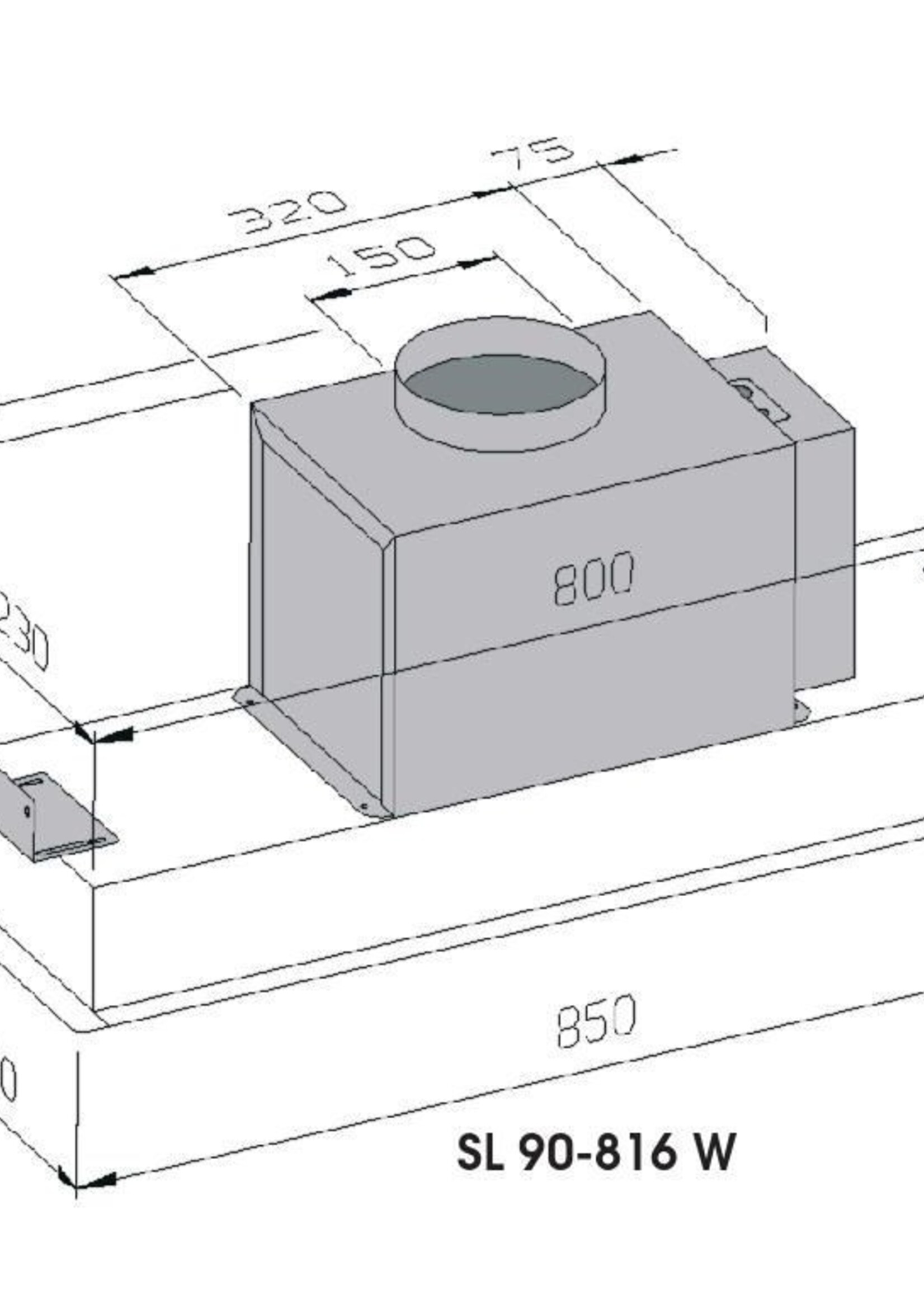 Airo Design SL5626-816S inbouwunit afzuigkap