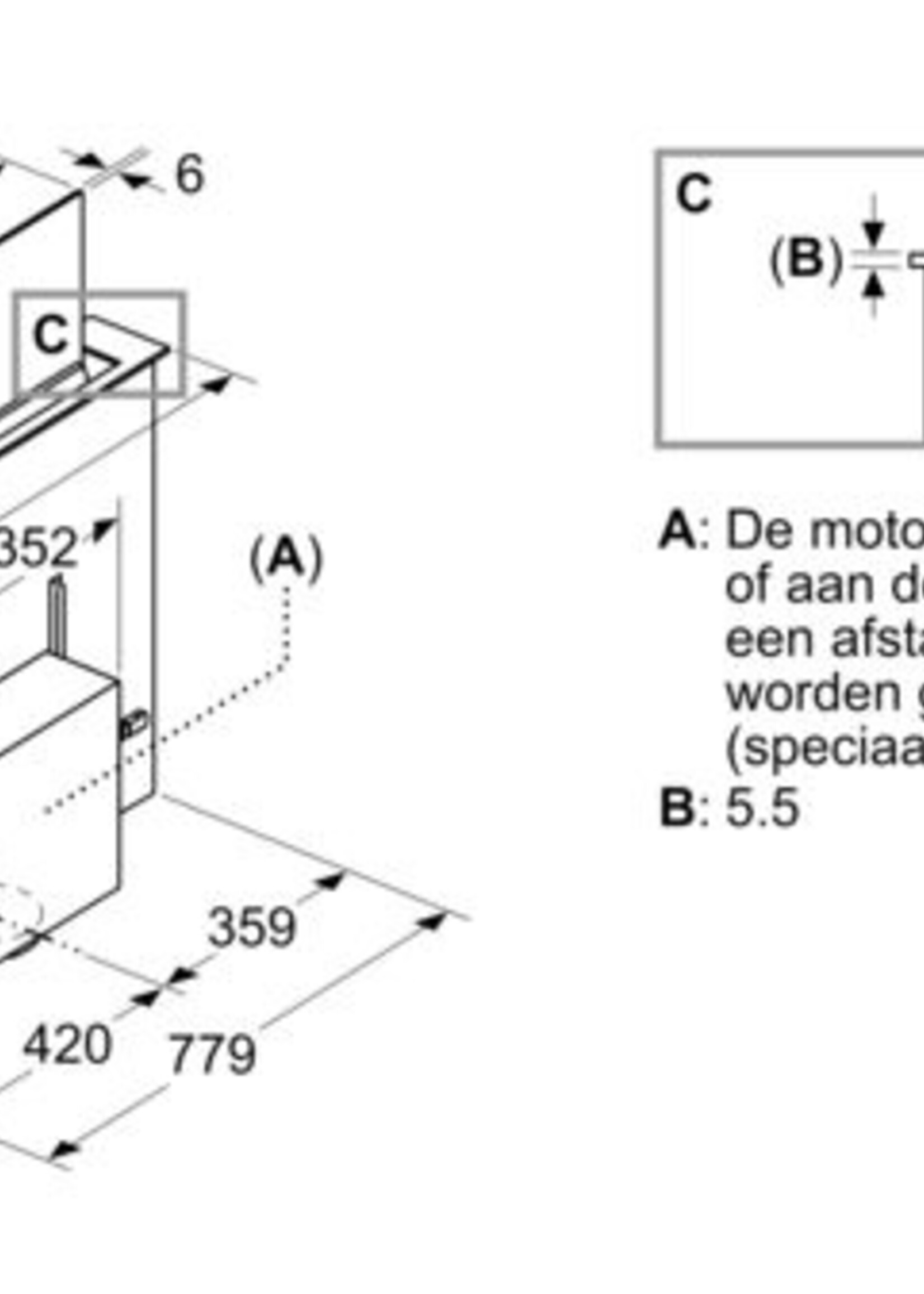 Siemens LD88WMM65 downdraft afzuigkap Glassdraftair