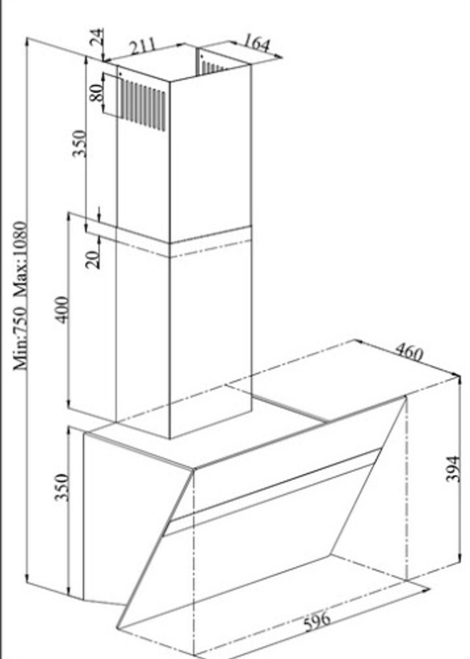 Beko HCA93640BH wandschouw 90cm