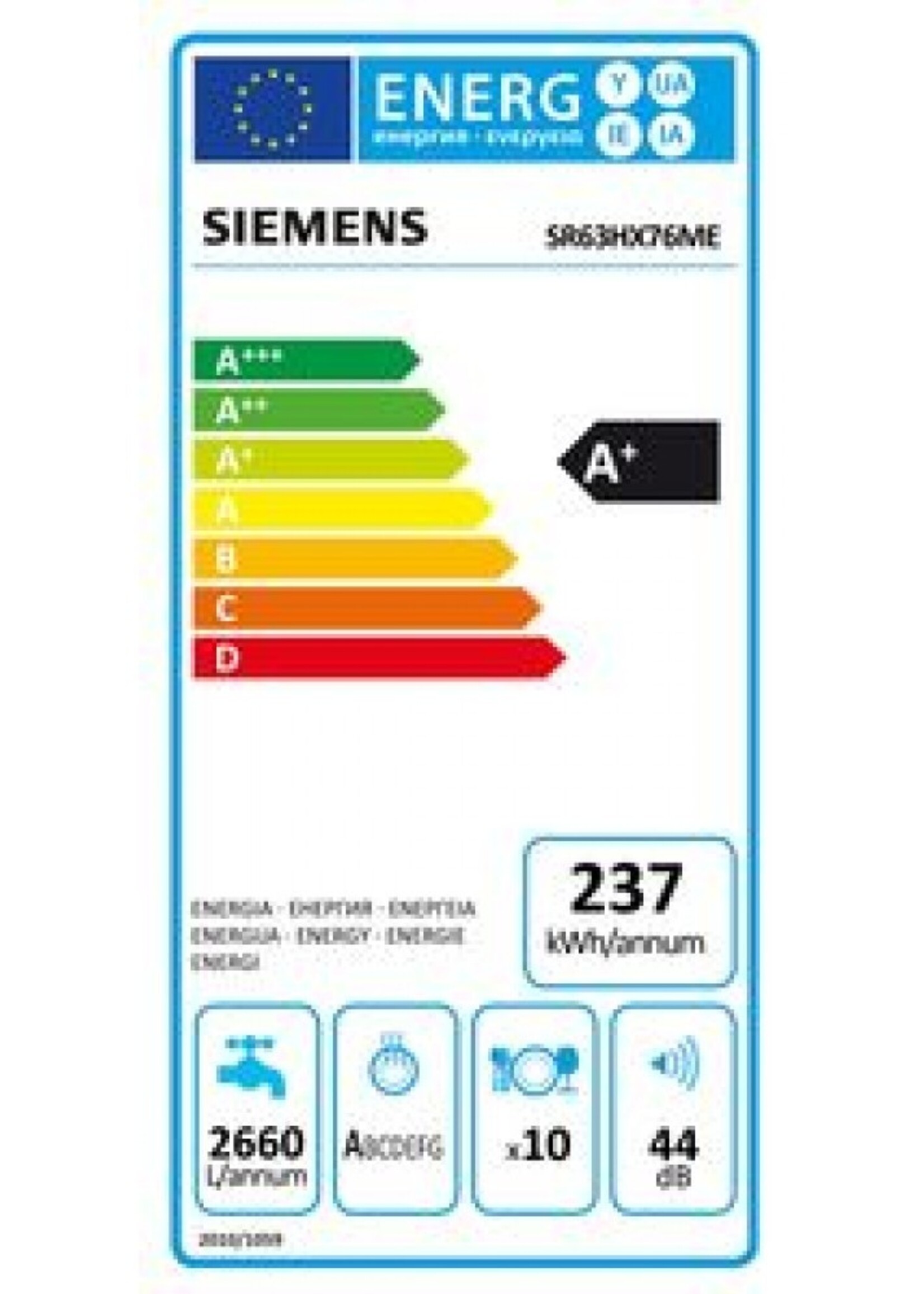 Siemens SR63HX76ME vaatwasser 45 cm