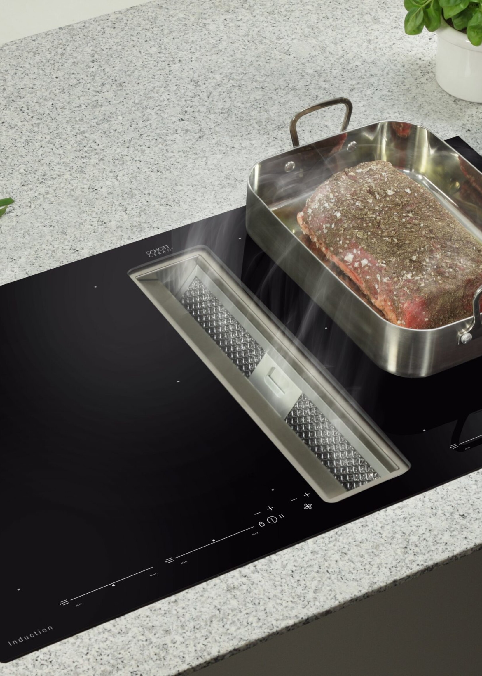 Airo Design IG900-052 kookplaat met afzuiging - 90 cm