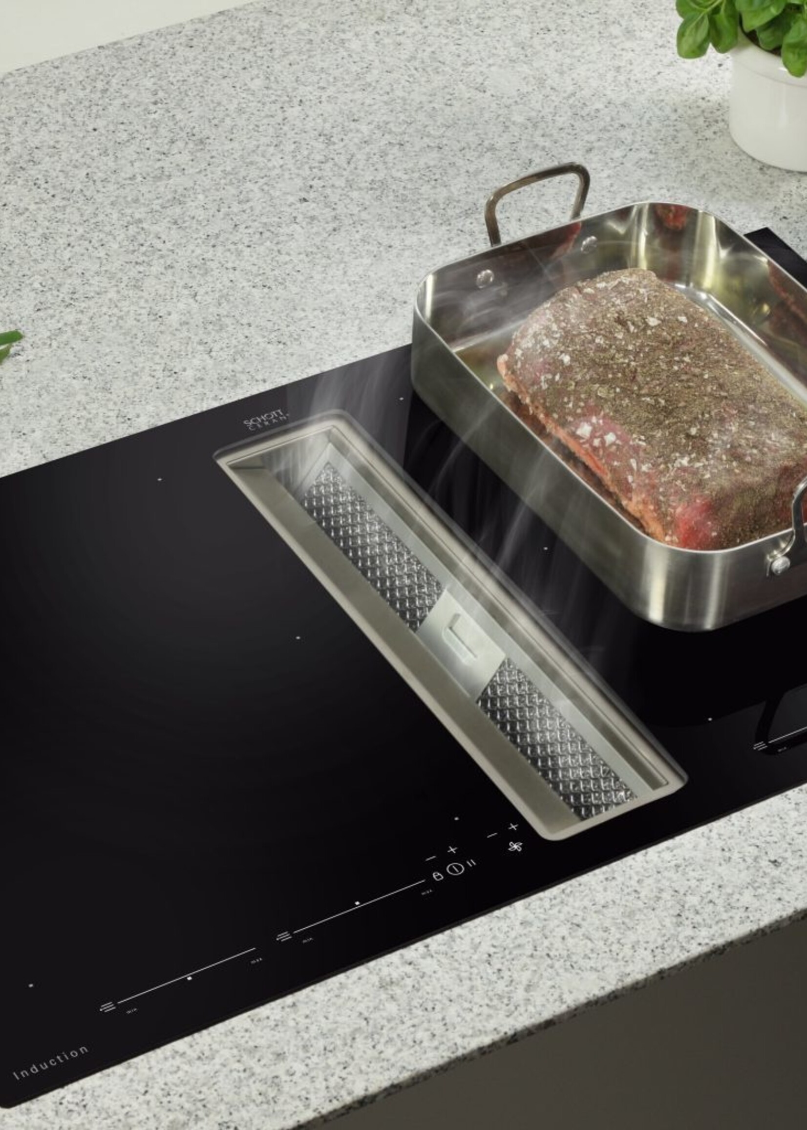 Airo Design IG900-100 kookplaat met afzuiging  - 90 cm