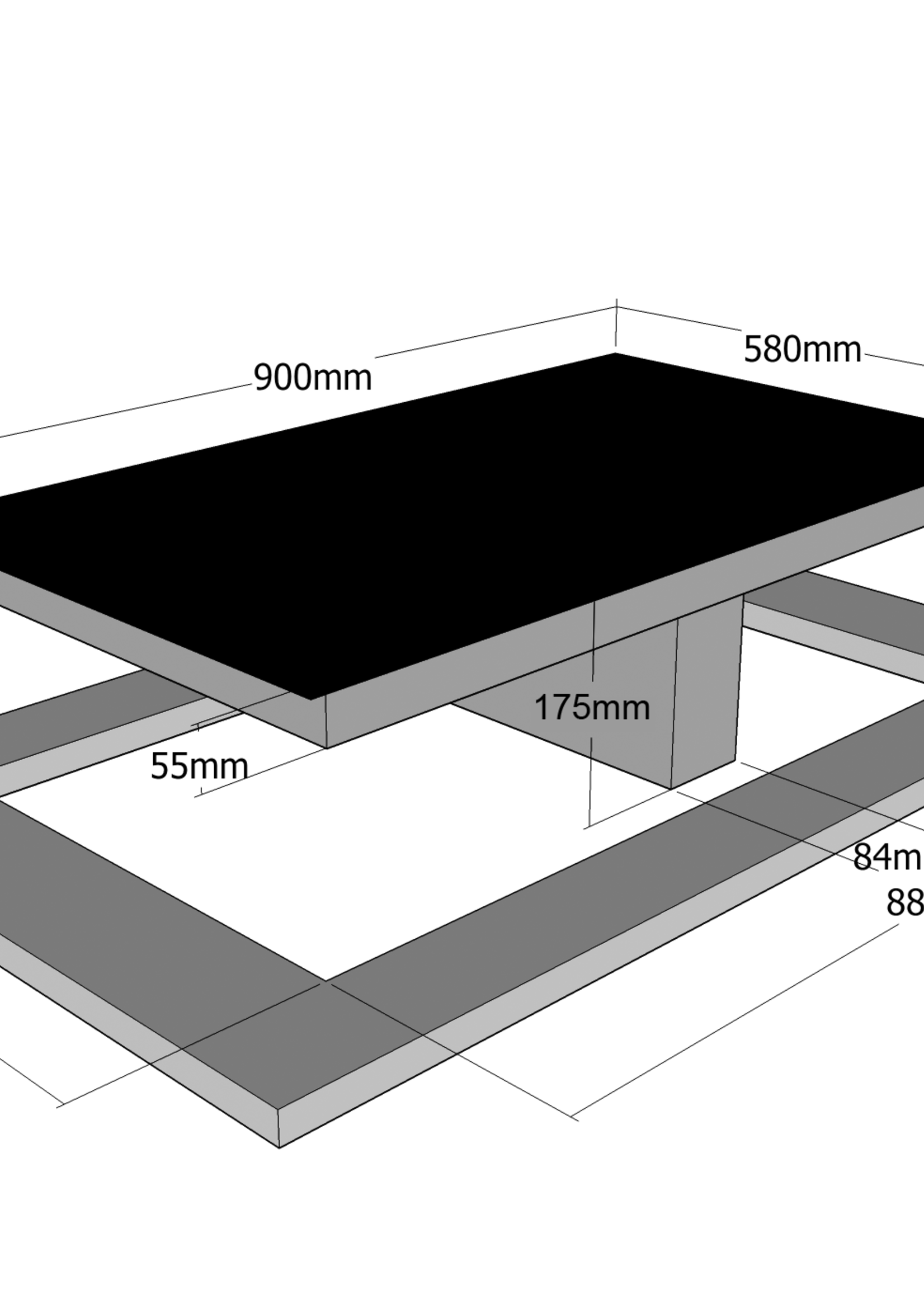 Airo Design IG900-100 kookplaat met afzuiging  - 90 cm