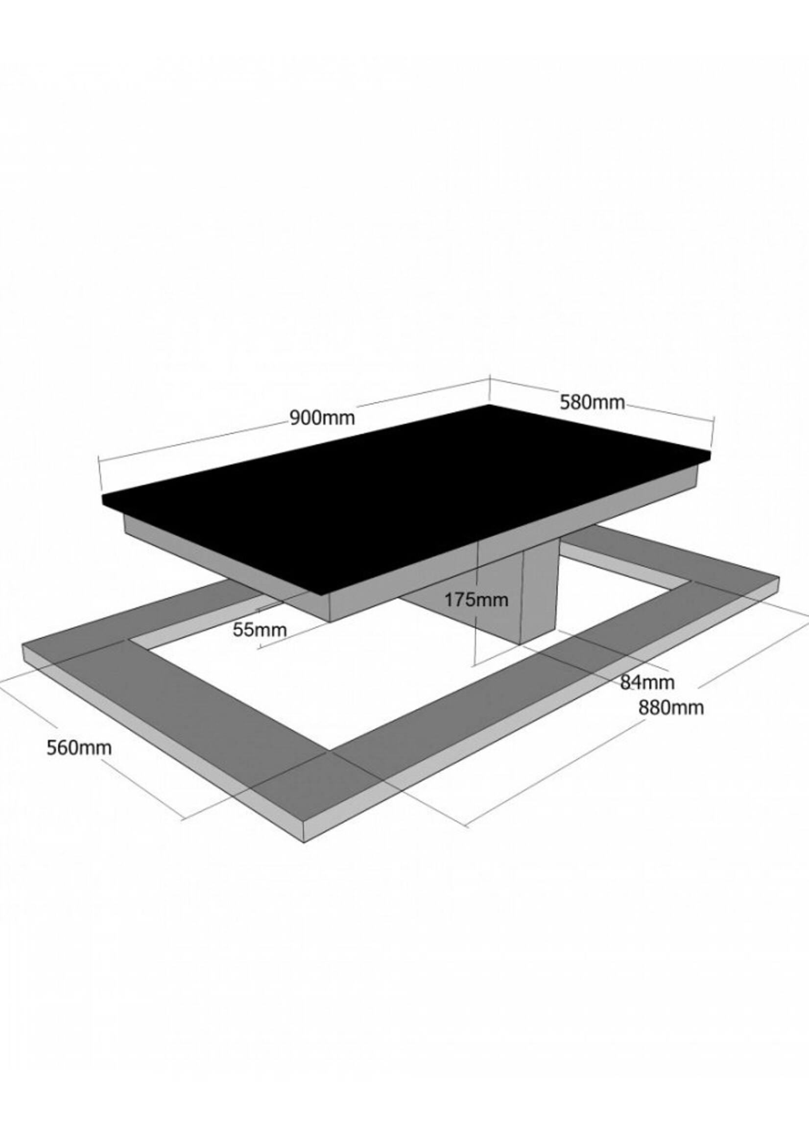 Airo Design IG95PRO kookplaat met afzuiging - 90 cm
