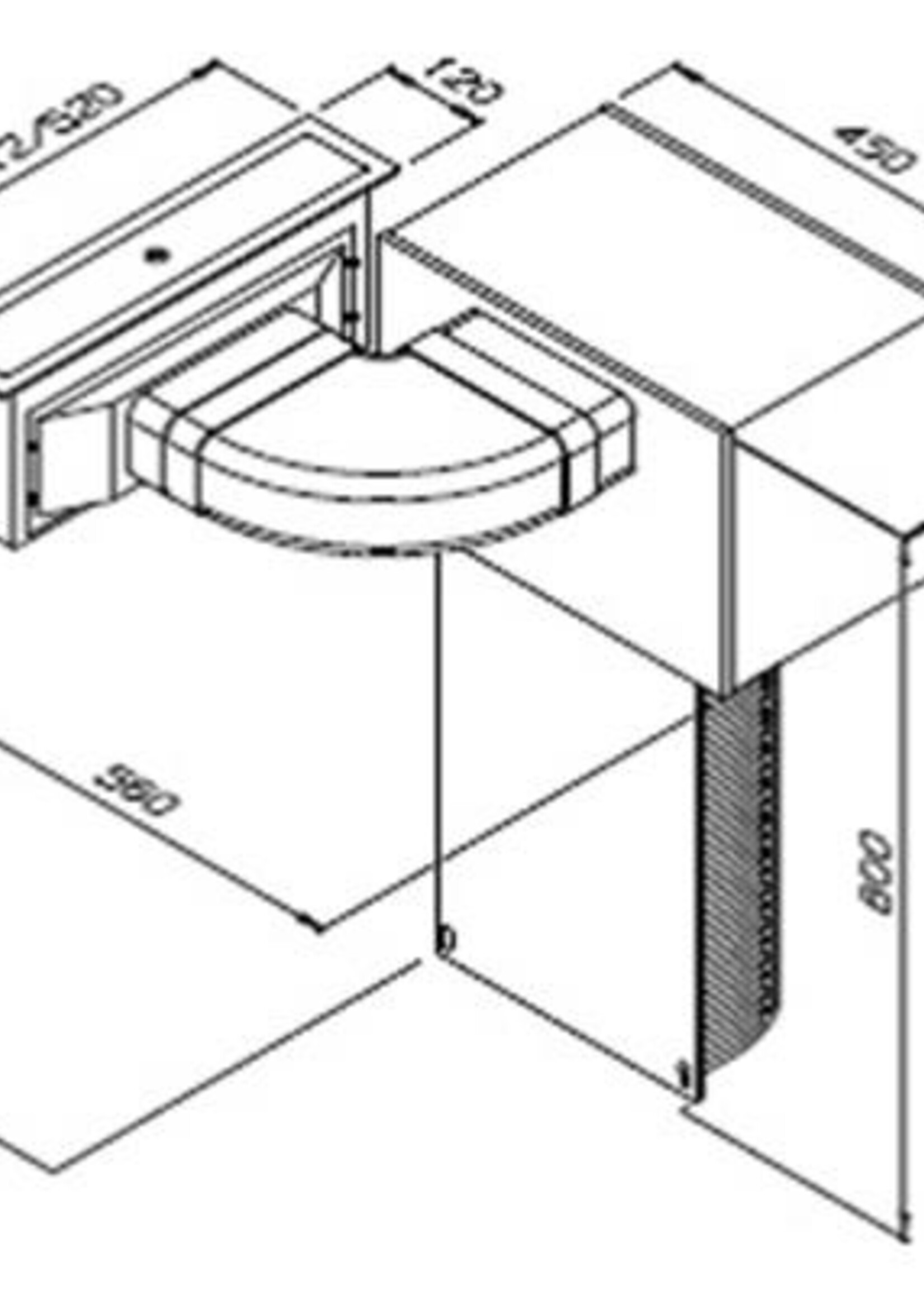 Airo Design URS45520CN downdraft afzuiging