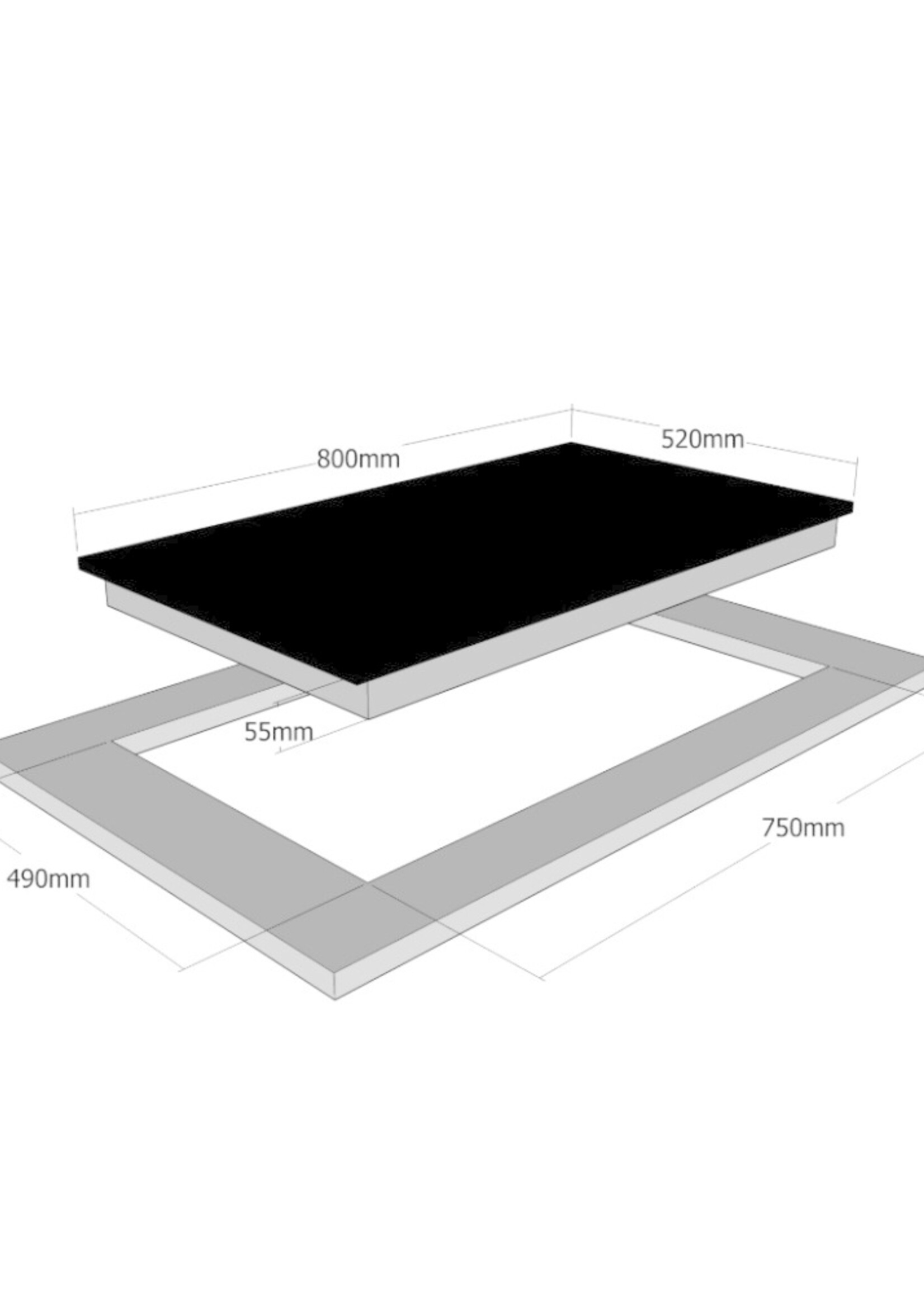 Airo Design CRF804LSBMM100 inductie kookplaat - 80 cm