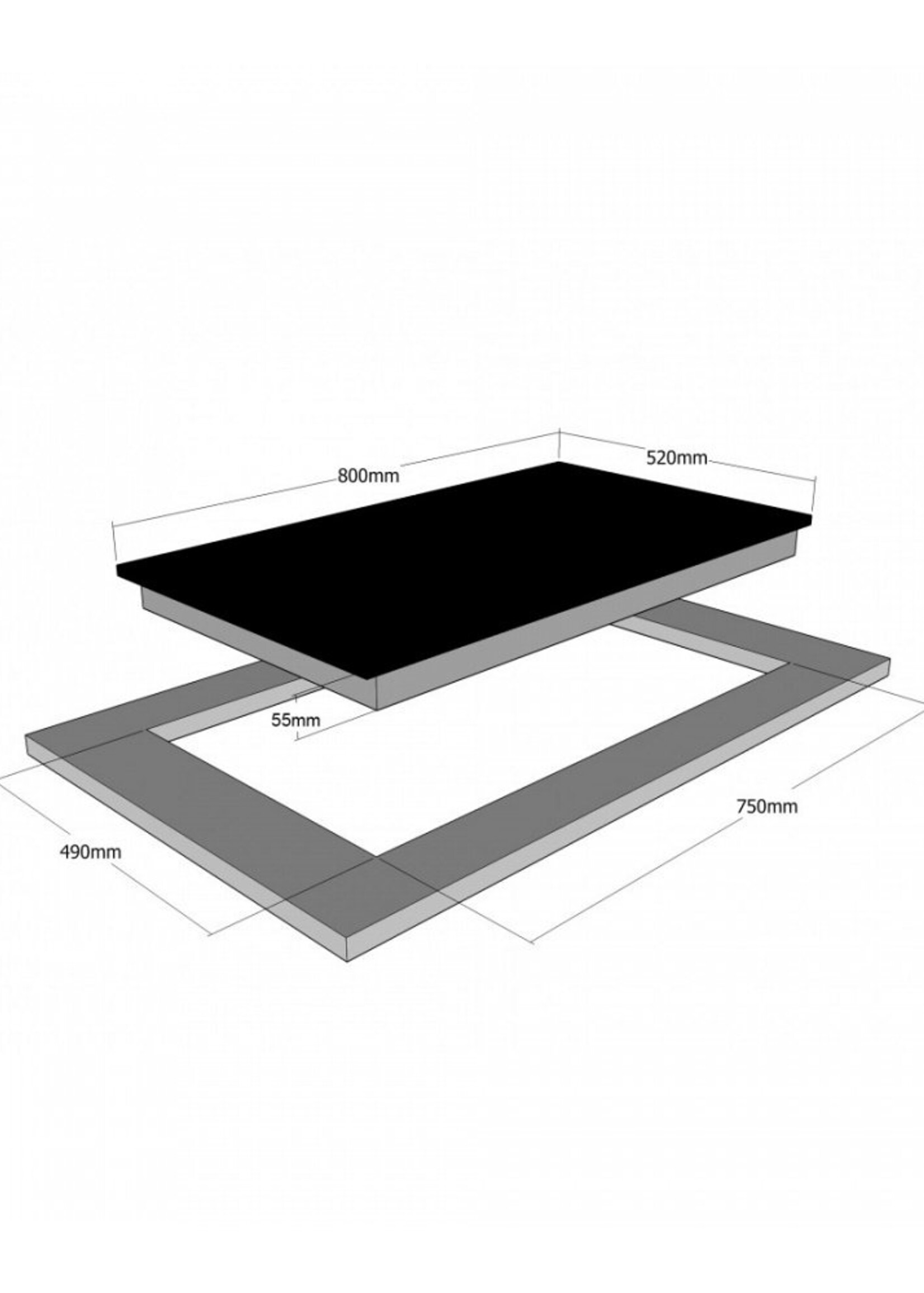 Airo Design CRF80404 inductie kookplaat - 80 cm