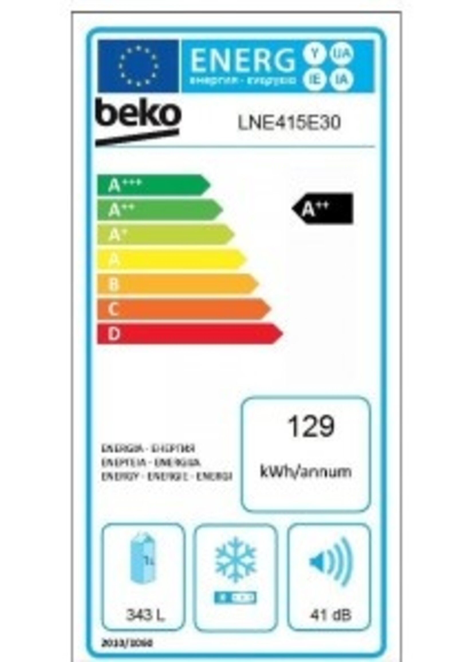 Beko LNE415E30 koelkast 59.5 cm