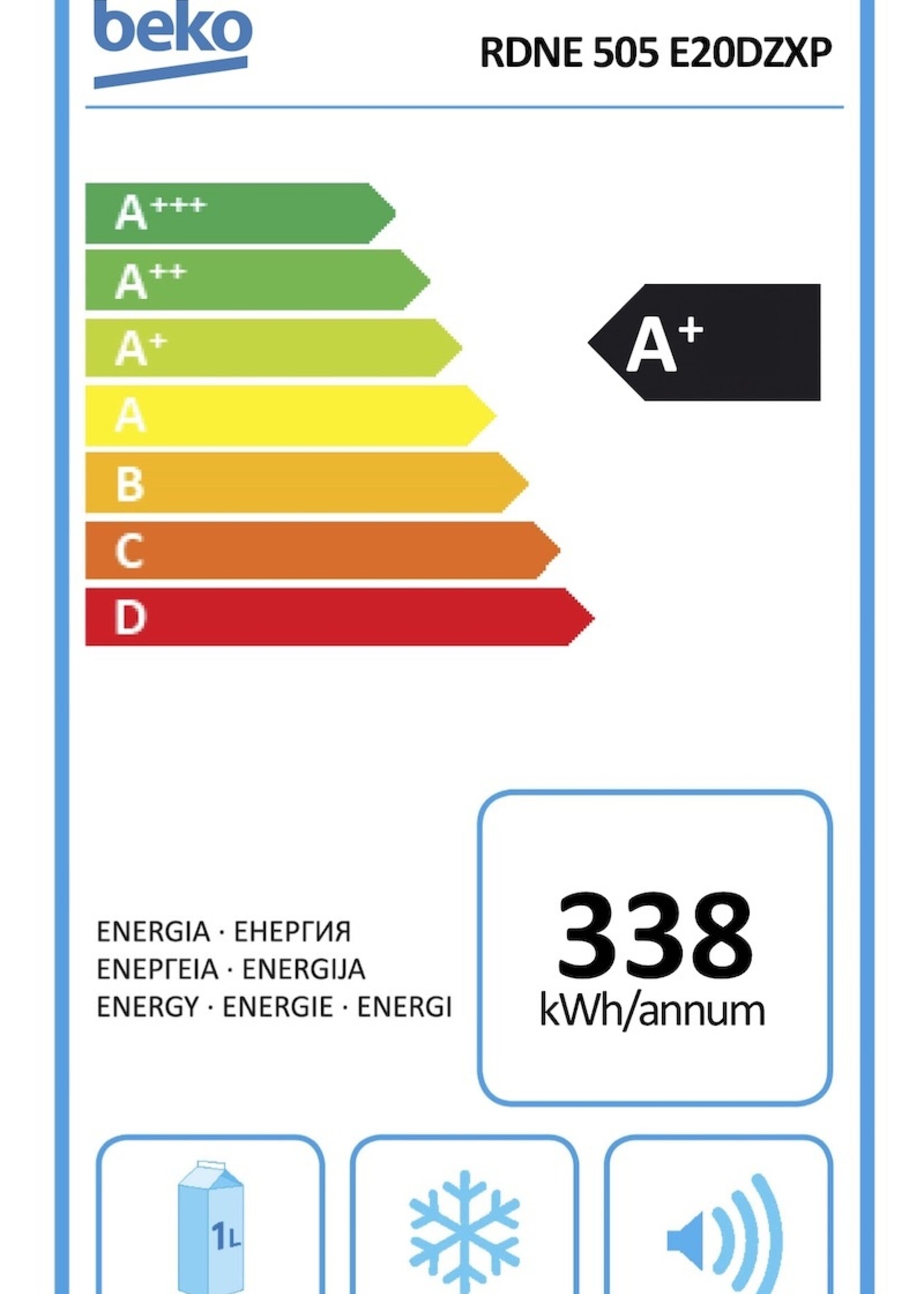 Beko RDNE505E20DZXP koel-vriescombinatie