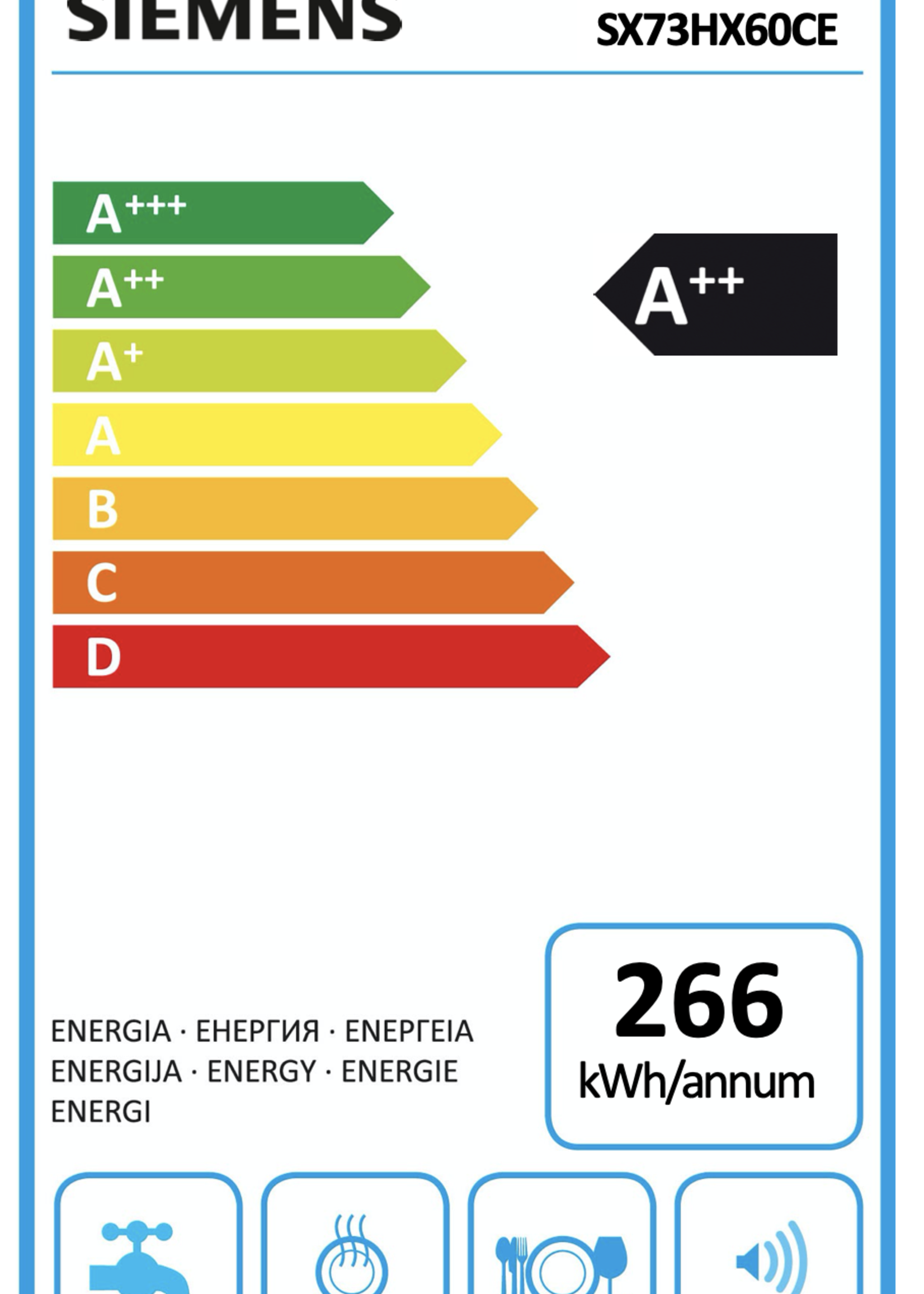 Siemens SX73HX60CE vaatwasser 60 cm XXL