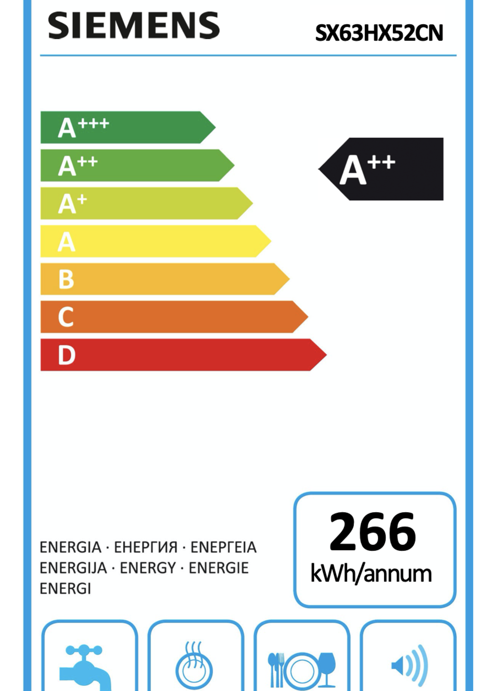 Siemens SX63HX52CN studioLine vaatwasser 60 cm XXL