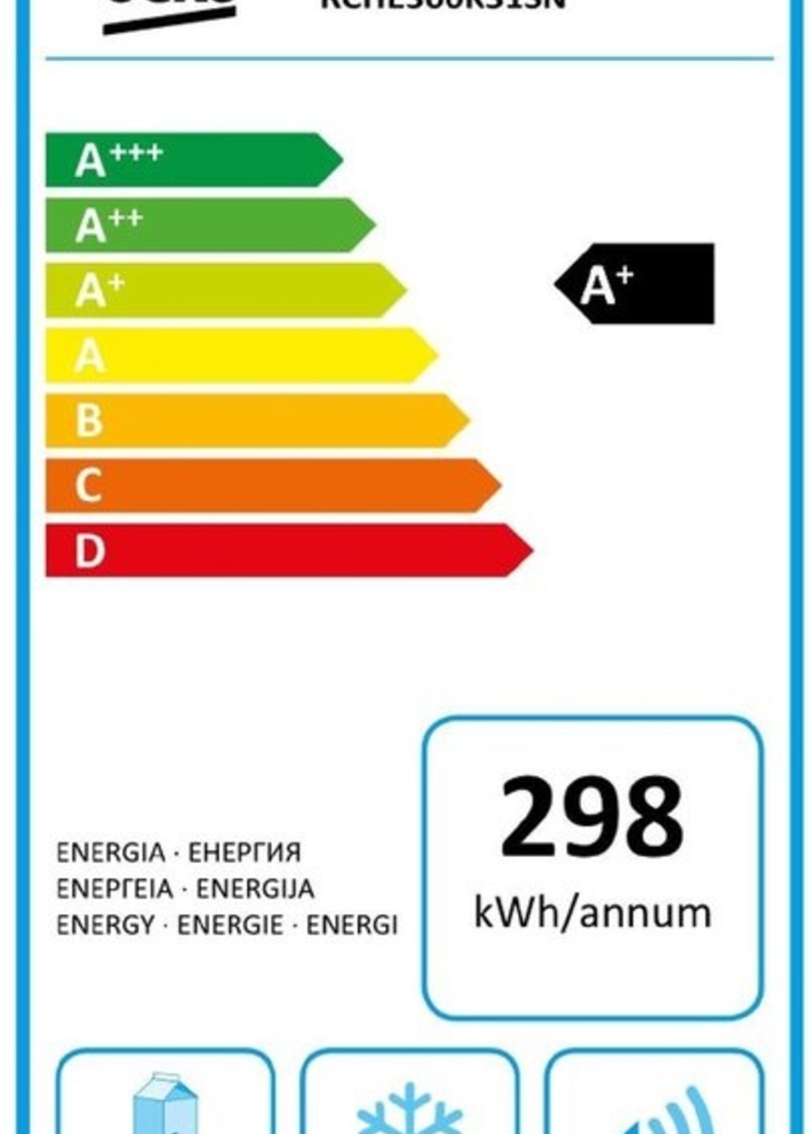 Beko RCHE300K31SN koel-vriescombinatie