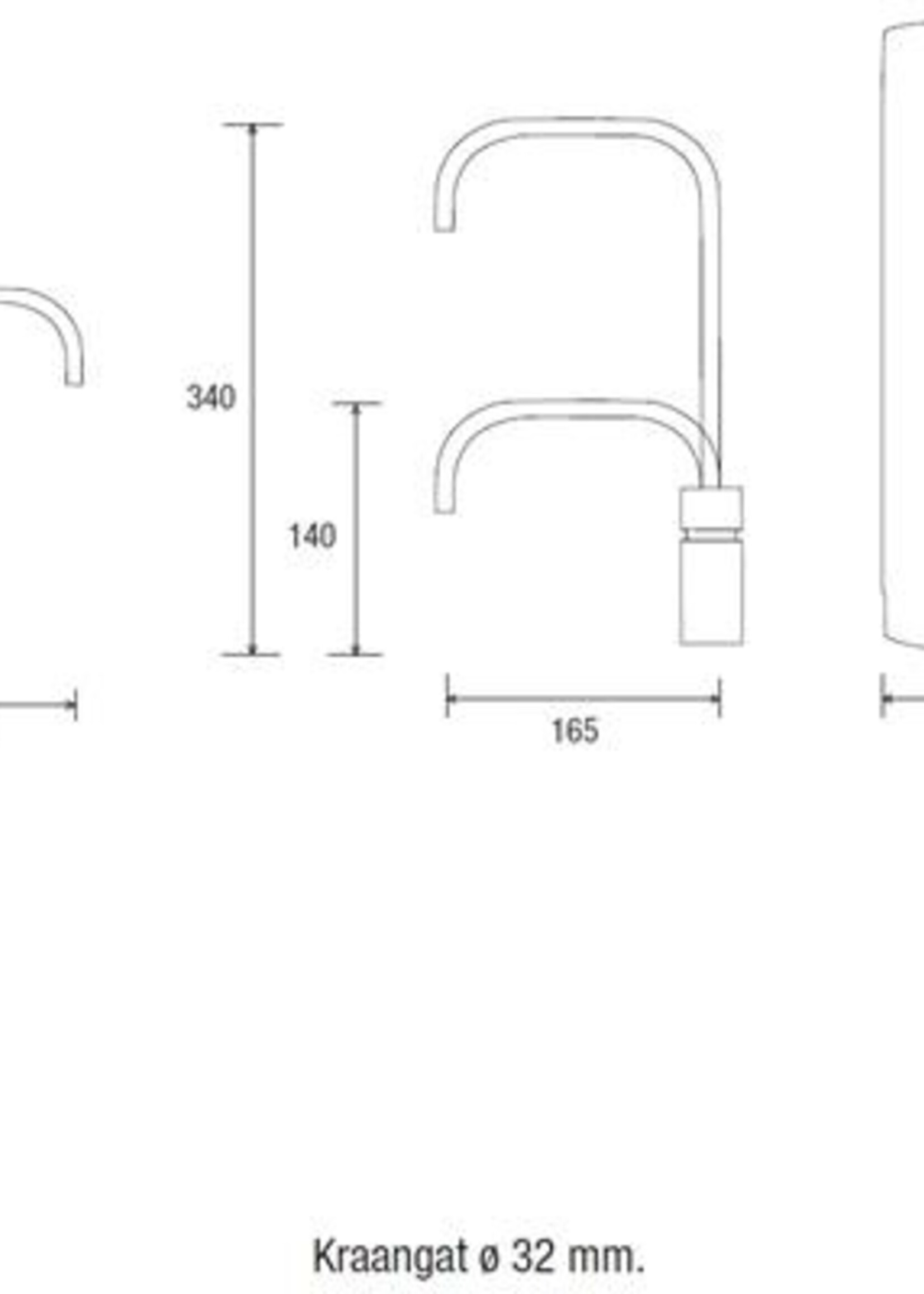 Quooker 22+NSRVSTT kokend waterkraan