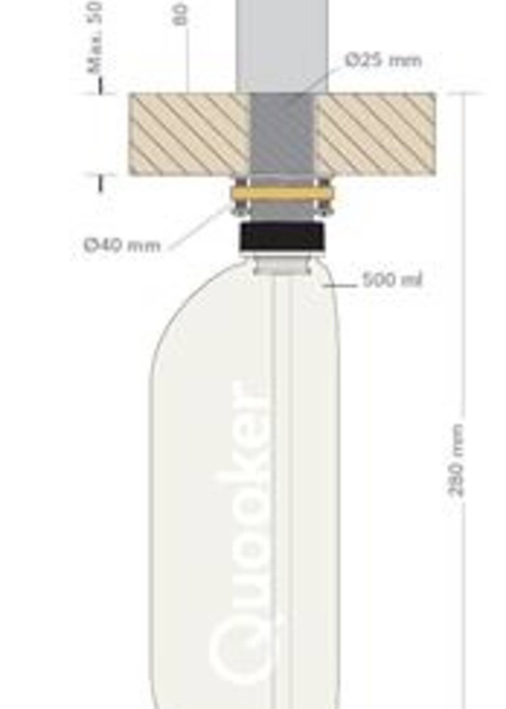 Quooker ZPNCHR zeepdispener
