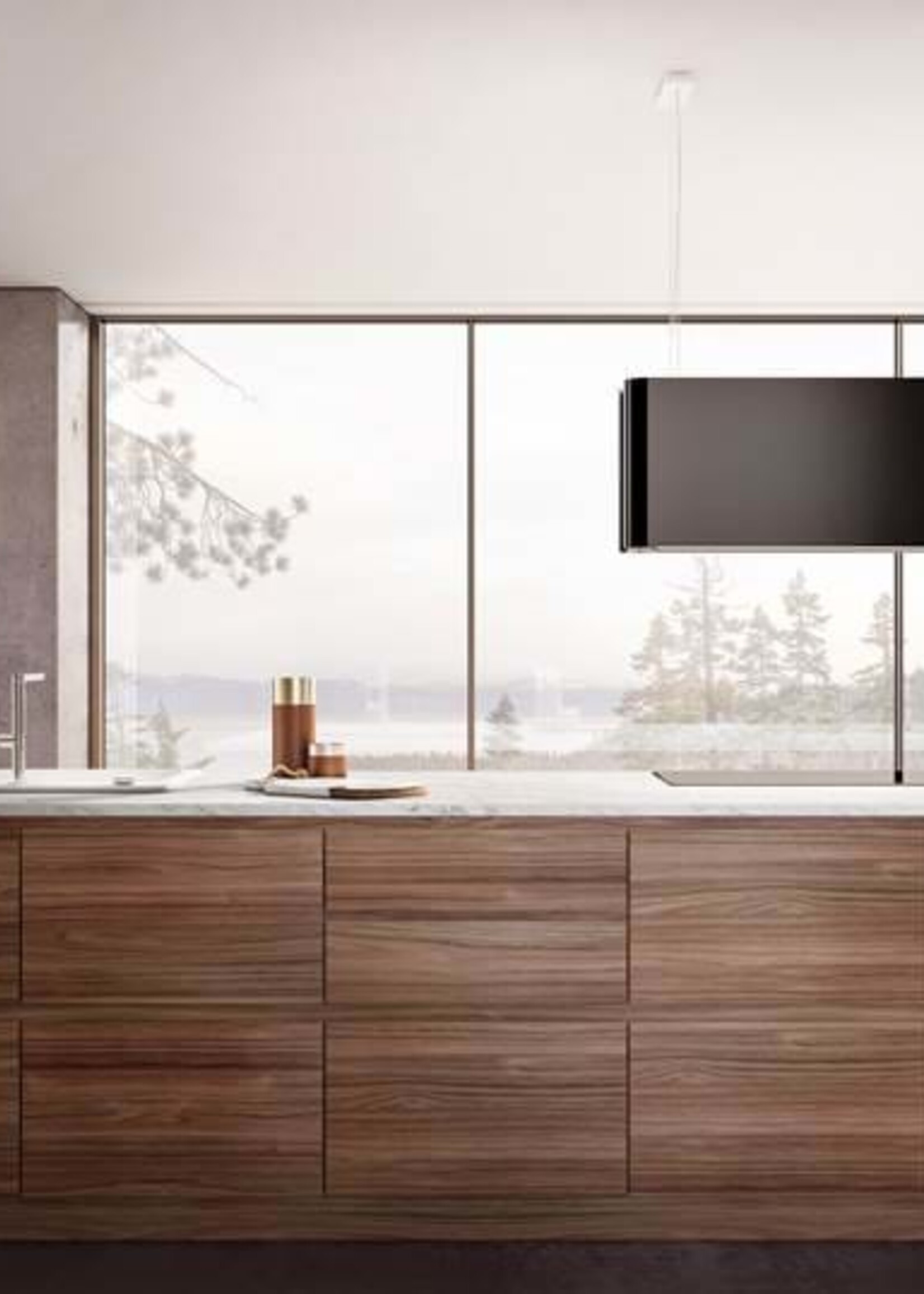 Novy 7552 Mood Eilandschouw Afzuigkap - 110 cm - Zwart