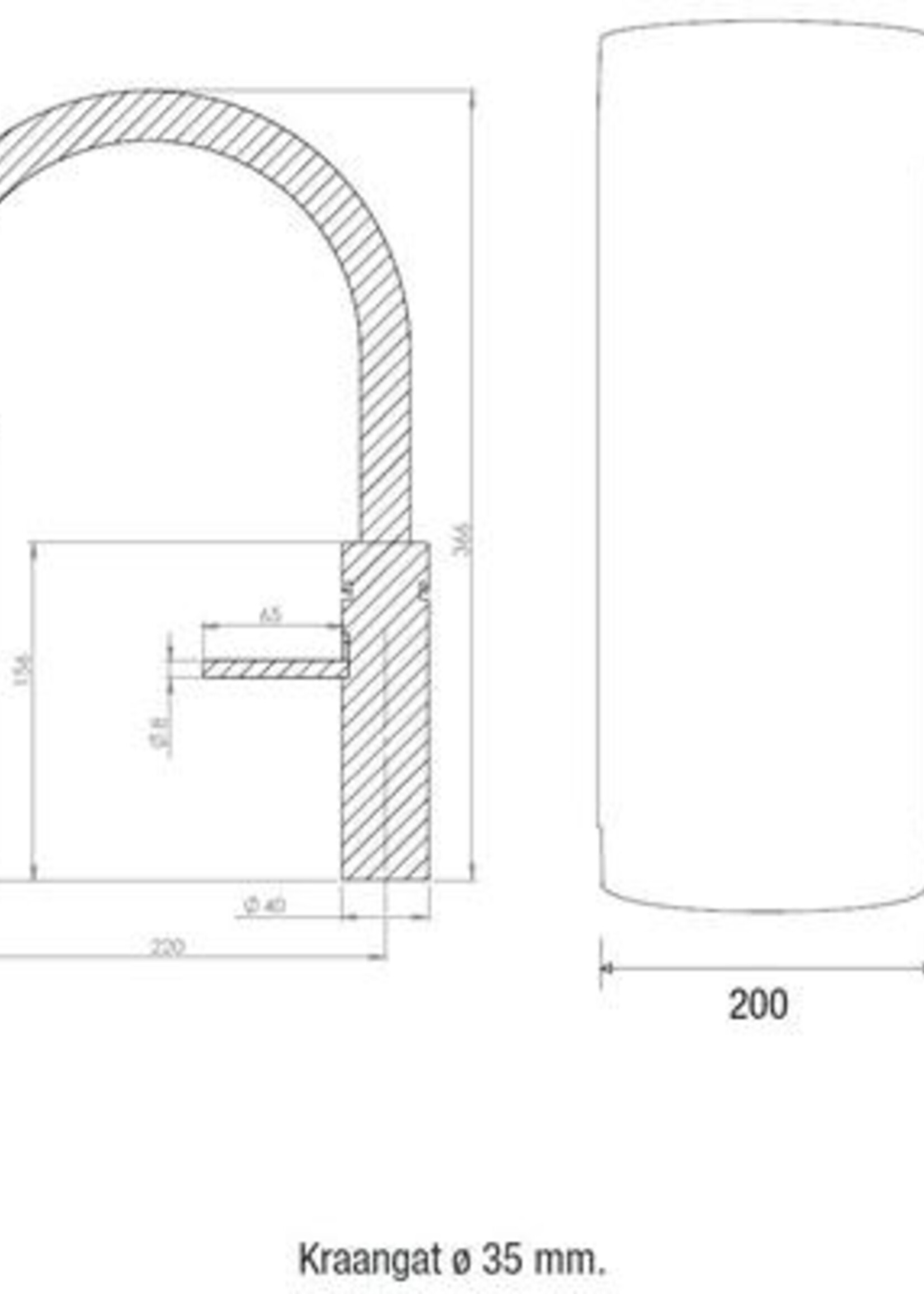 Quooker 22CFRCHR CUBE kokend waterkraan