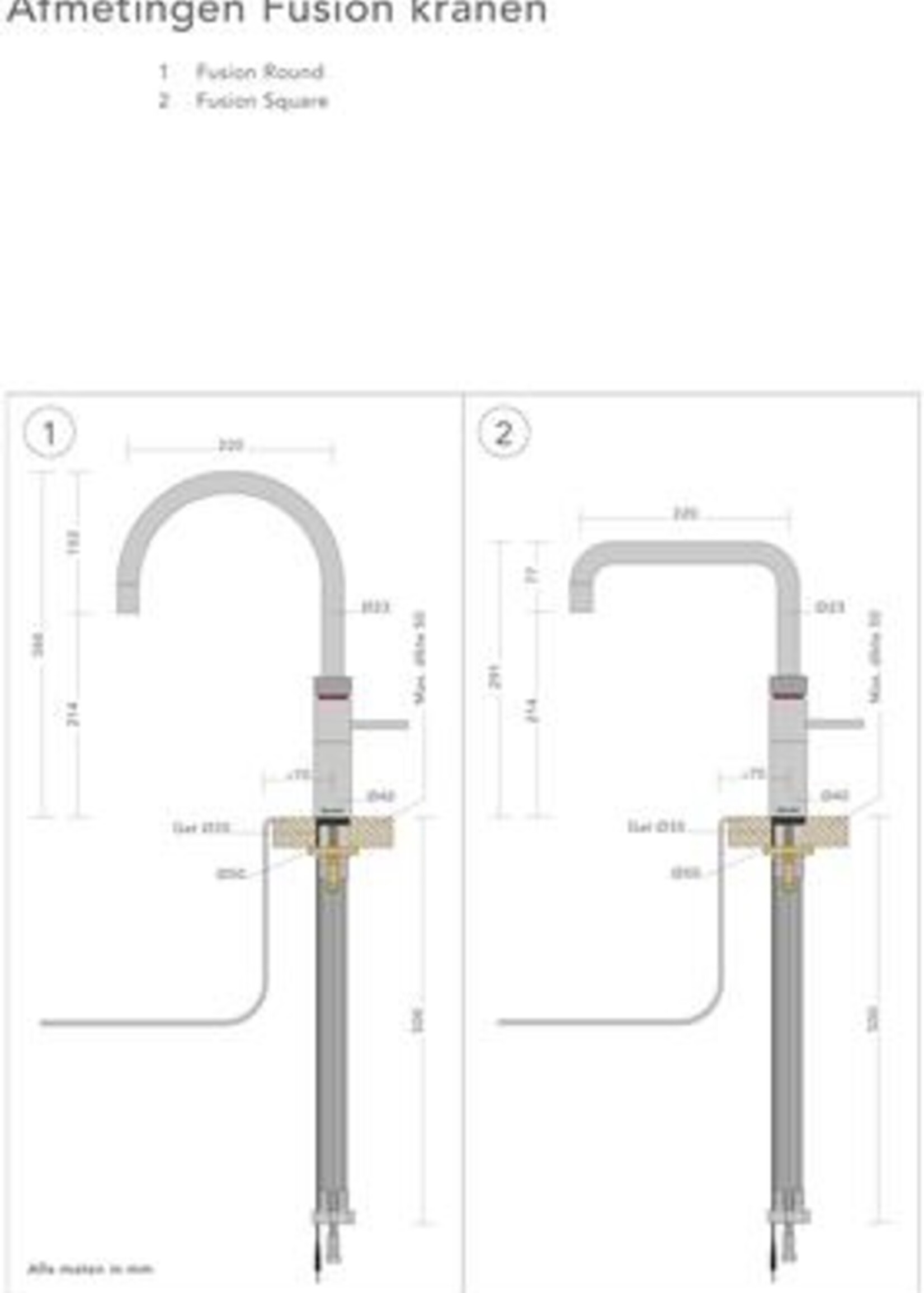 Quooker 22+CFRNIG CUBE kokend waterkraan