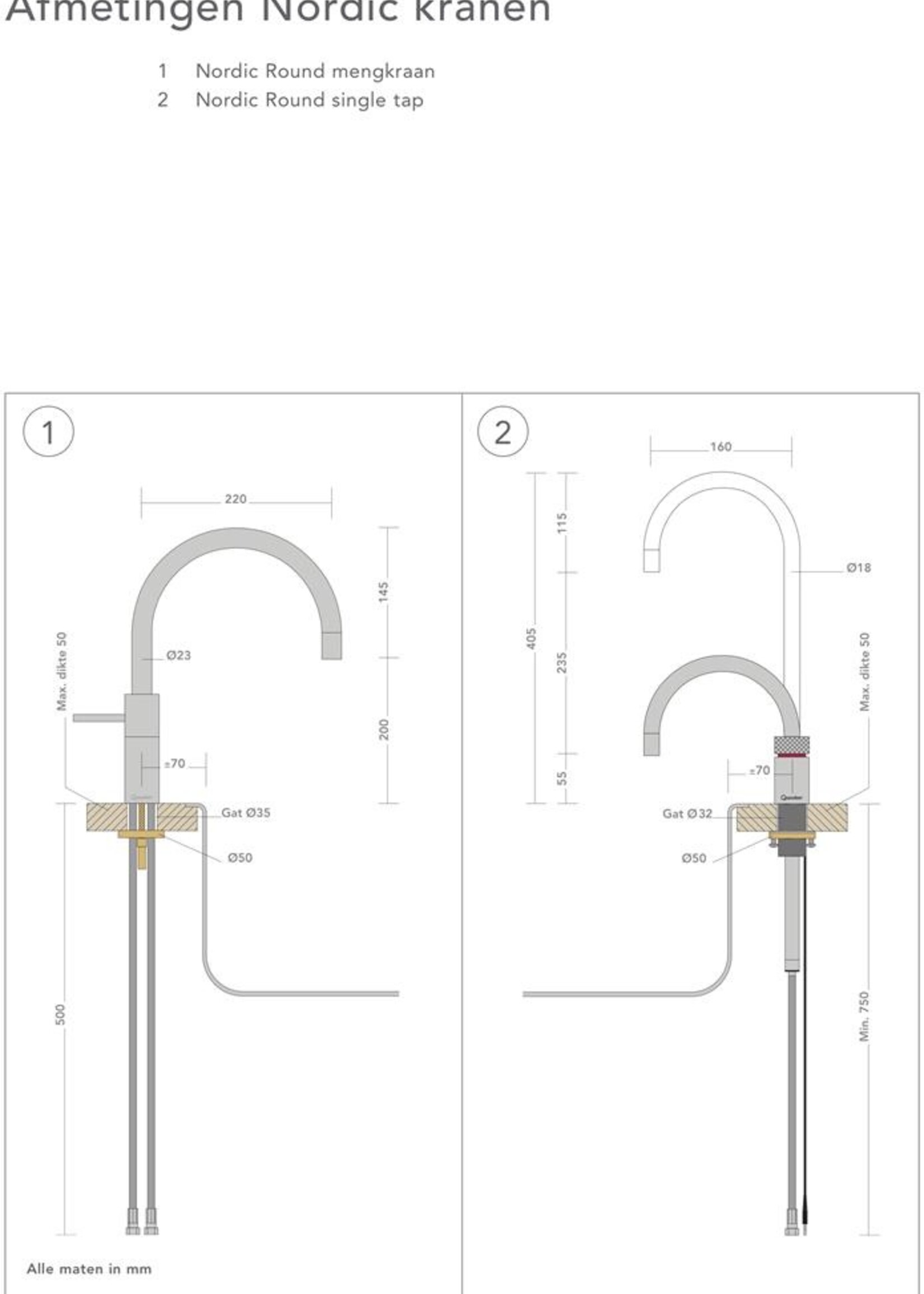 Quooker 22+CNSCHR CUBE kokend waterkraan