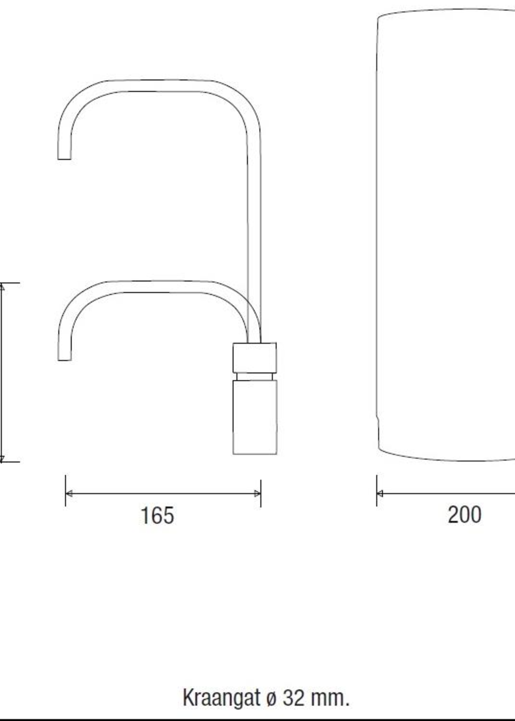 Quooker 22+NSCHR CUBE kokend waterkraan