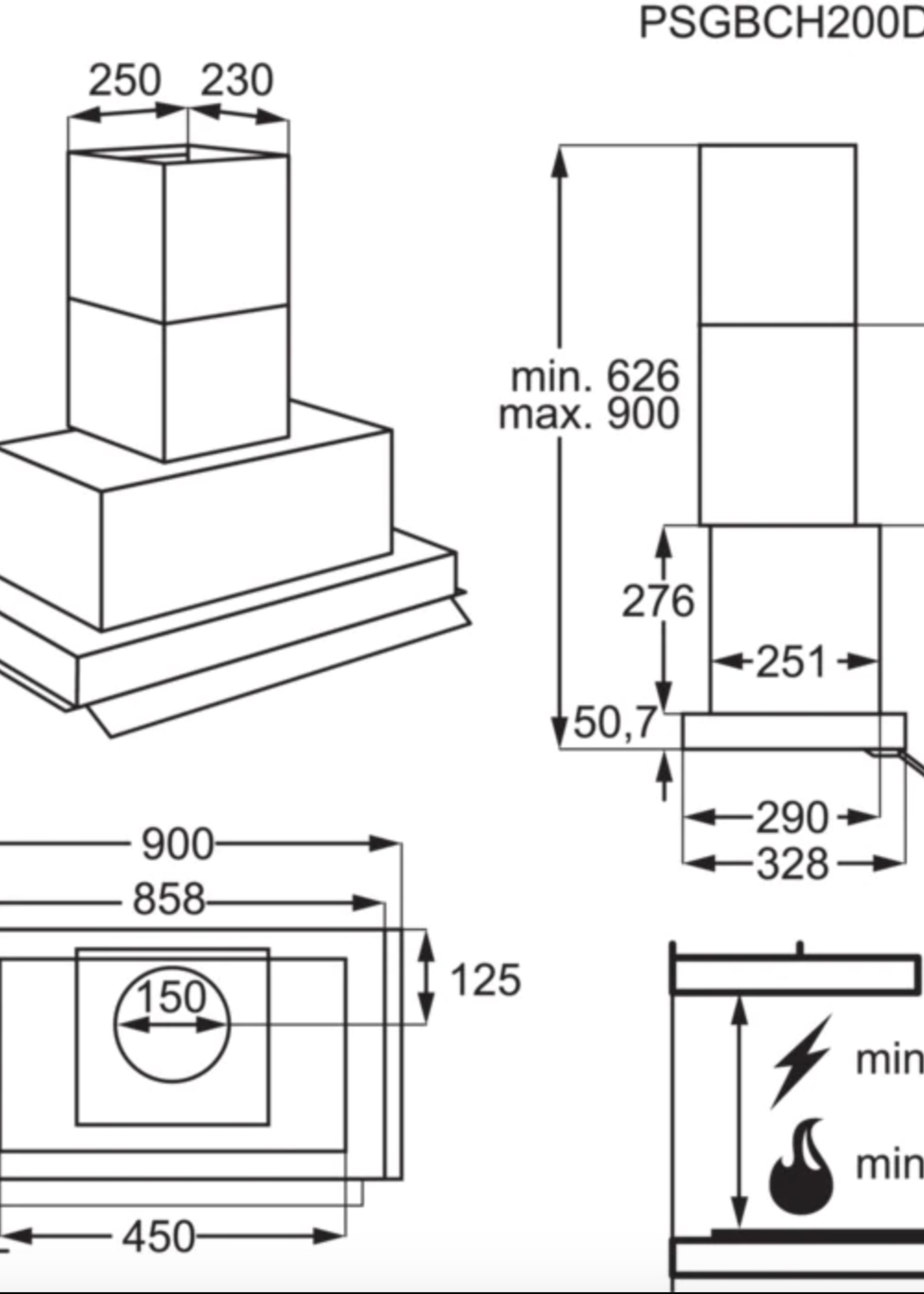 AEG AEG DEK6980M inbouw Afzuigunit