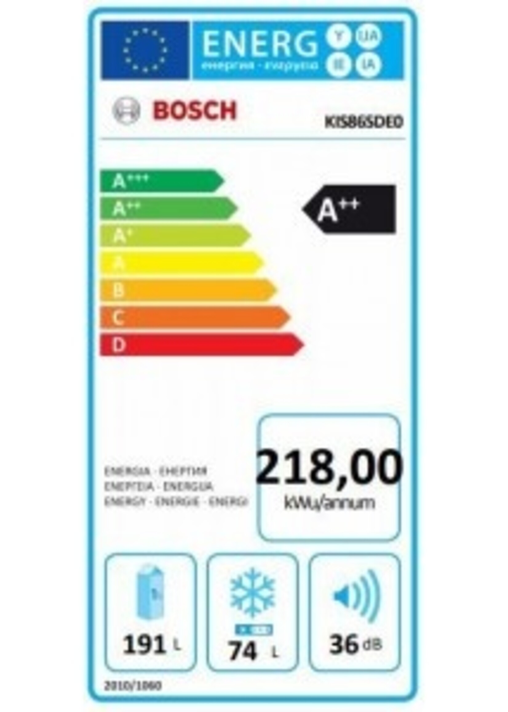 Bosch KIS86SDE0 koel/vriescombinatie