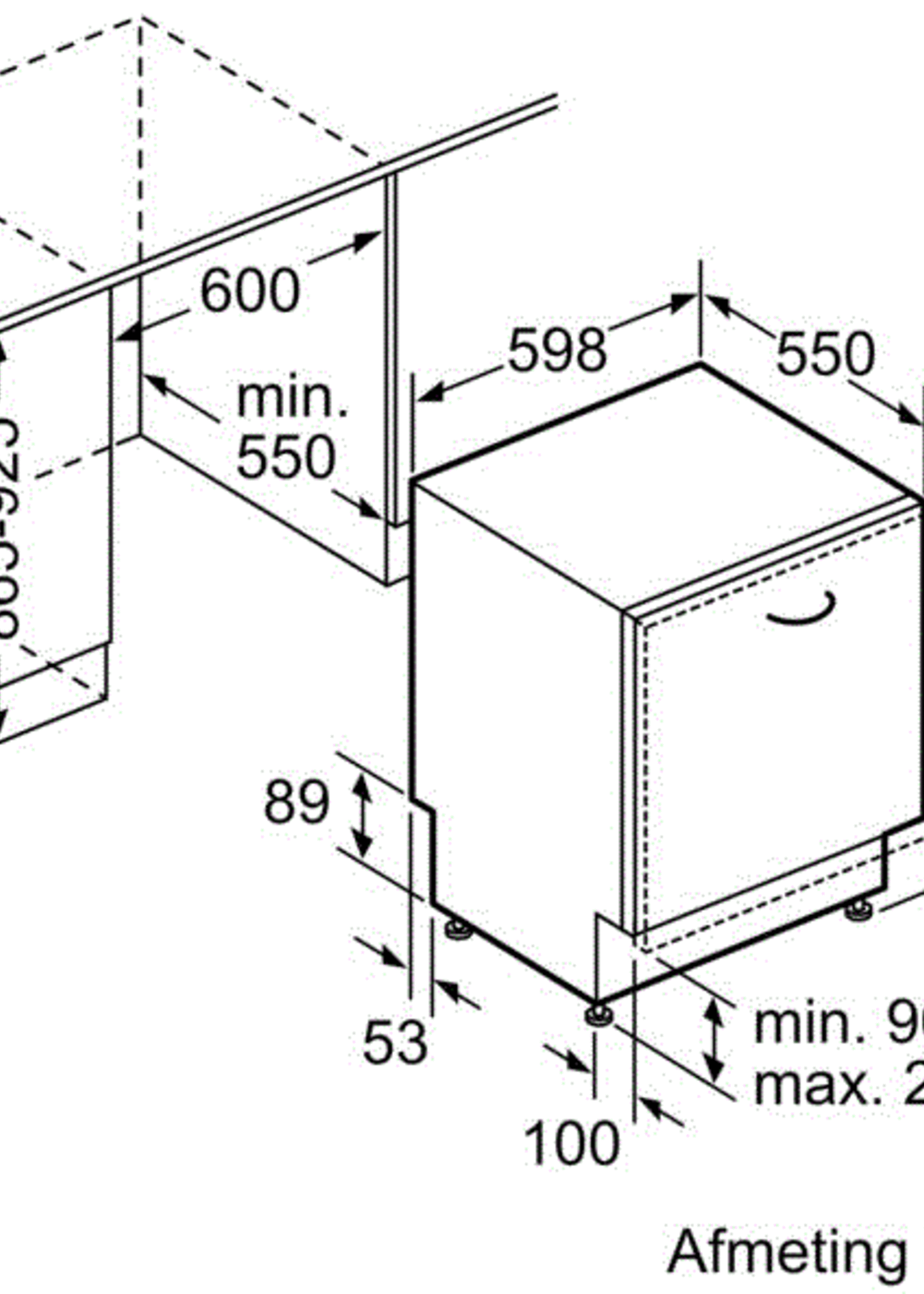 Bosch SBD6ZB800E geïntegreerde vaatwasser