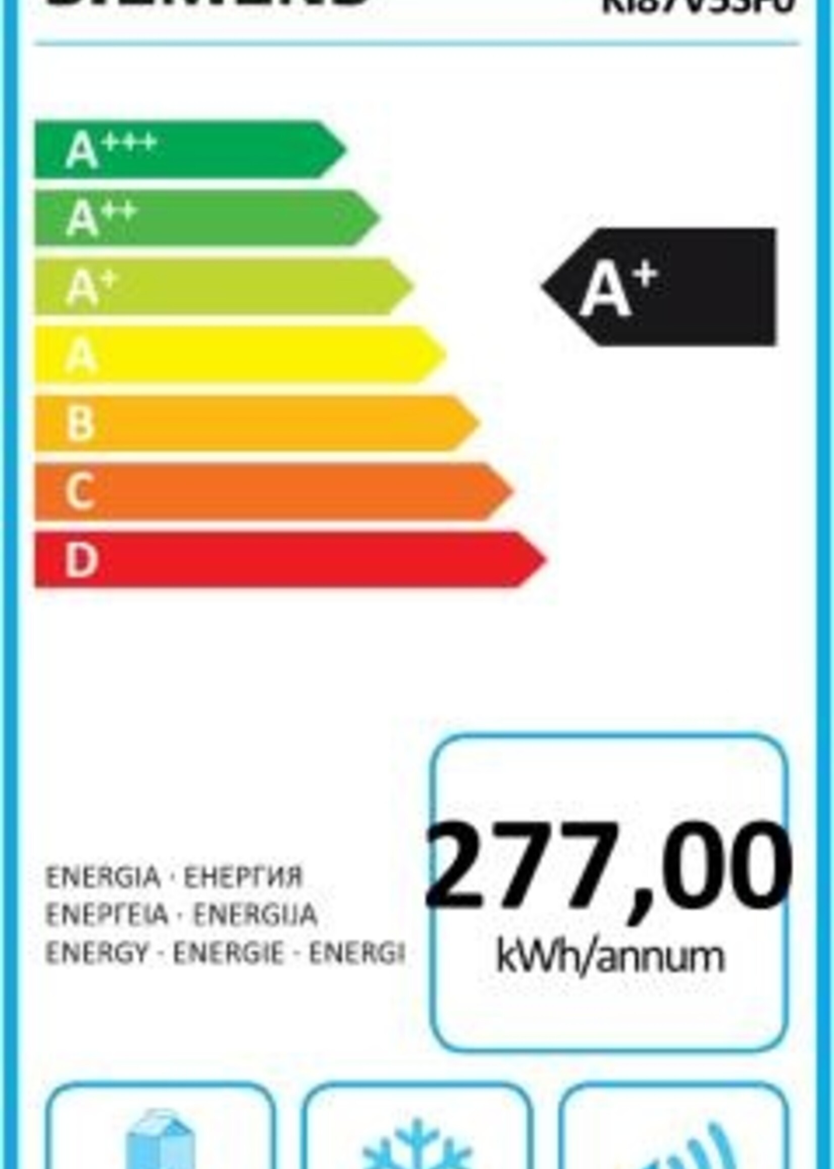 Siemens KI87V5SF0 koel/vriescombinatie