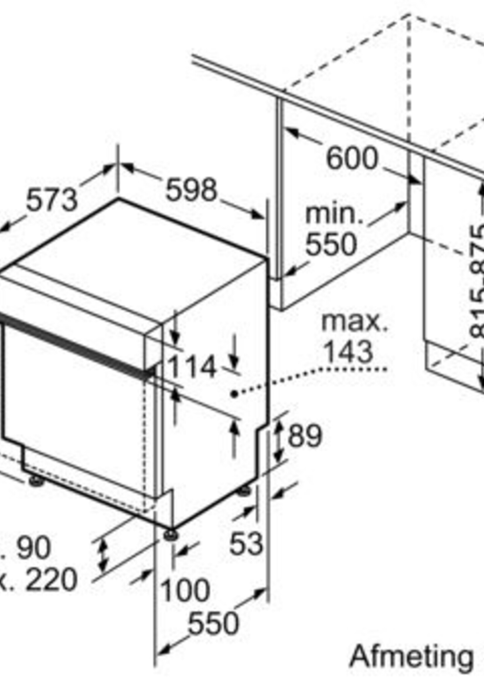 Siemens SN53HS60AE geïntegreerde vaatwasser