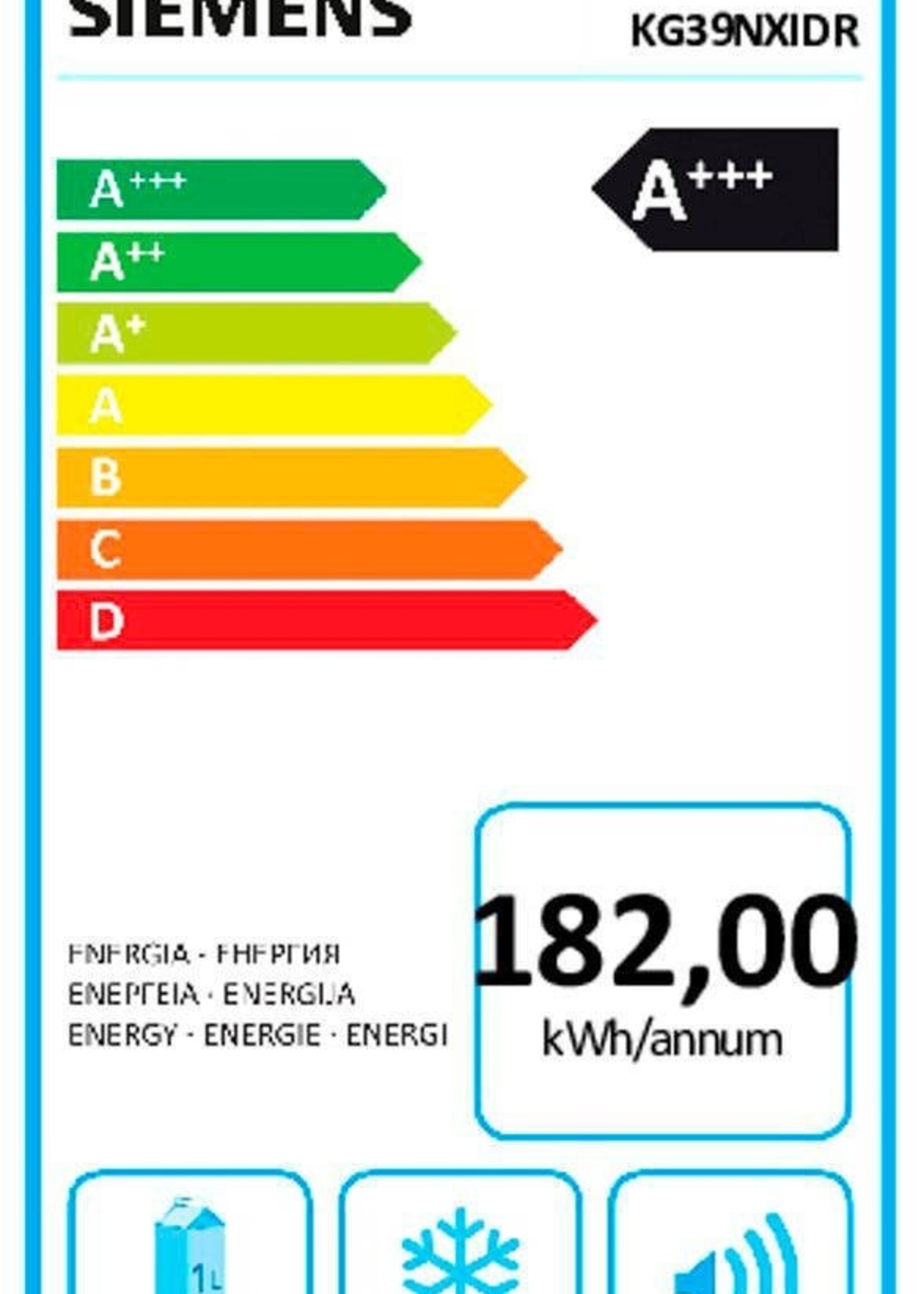 Siemens KG39NXIDR vrijstaande koel/vriescombinatie