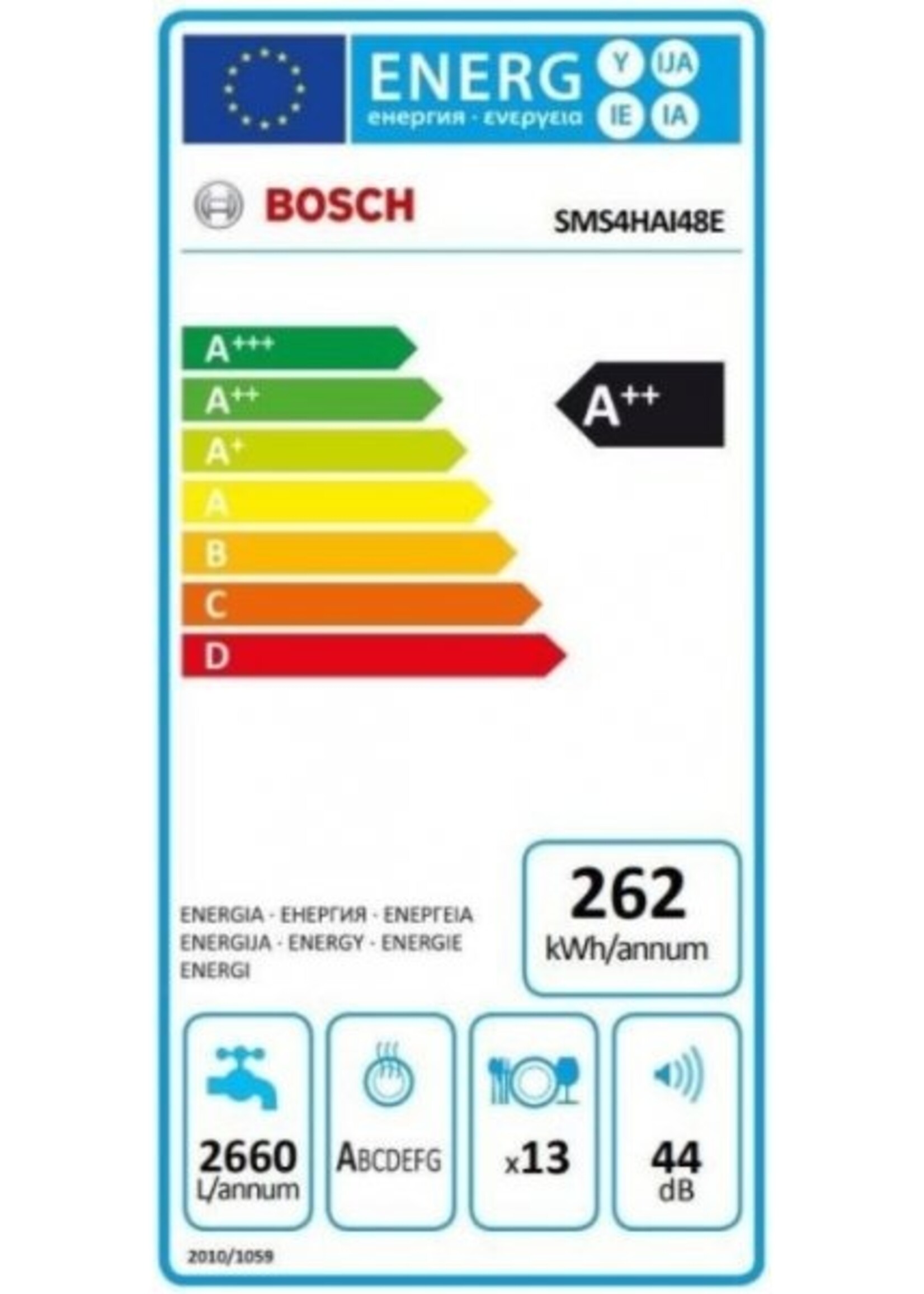 Bosch SMS4HAI48E vrijstaande vaatwasser