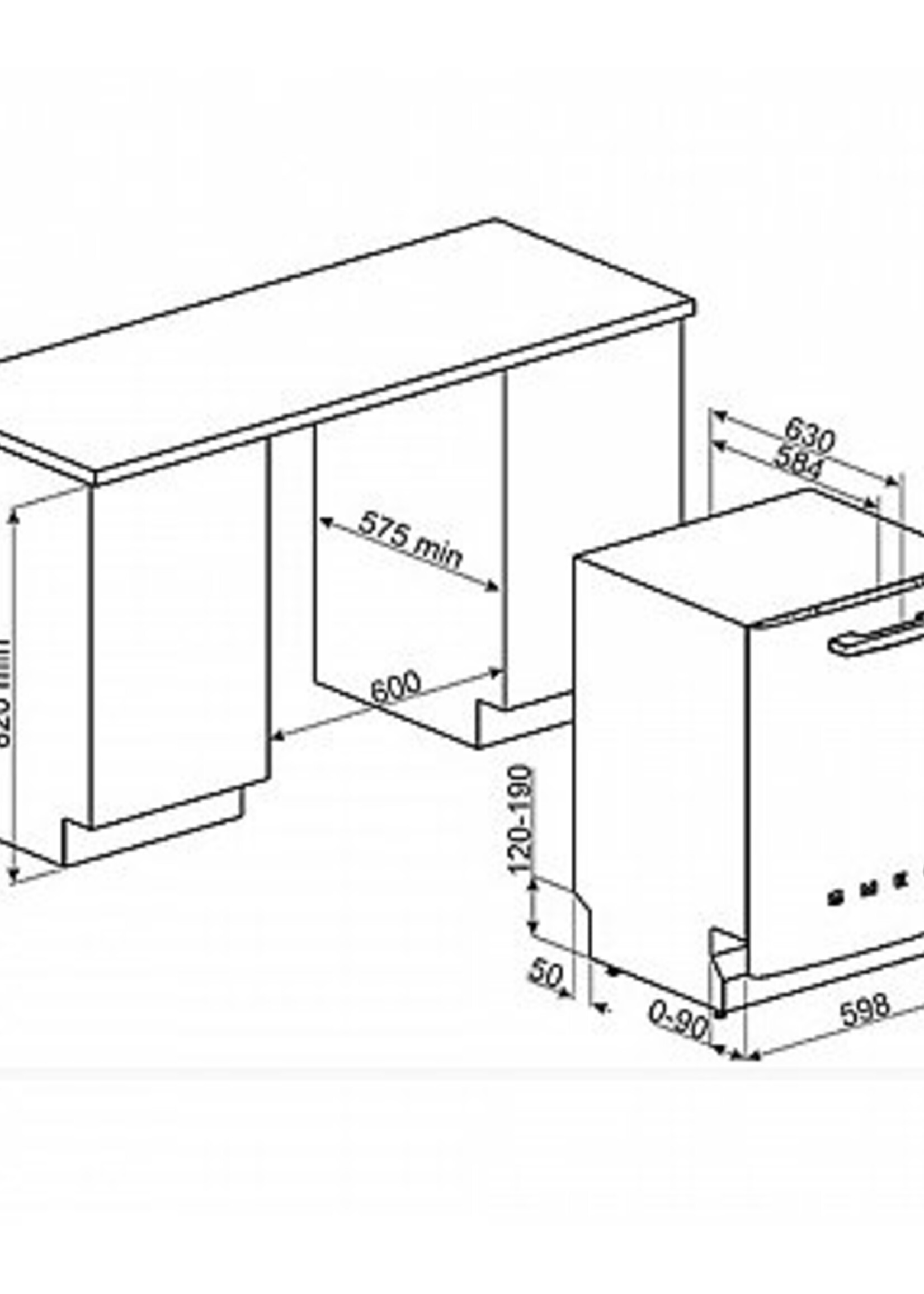 Smeg ST2FABBL2 onderbouw vaatwasser