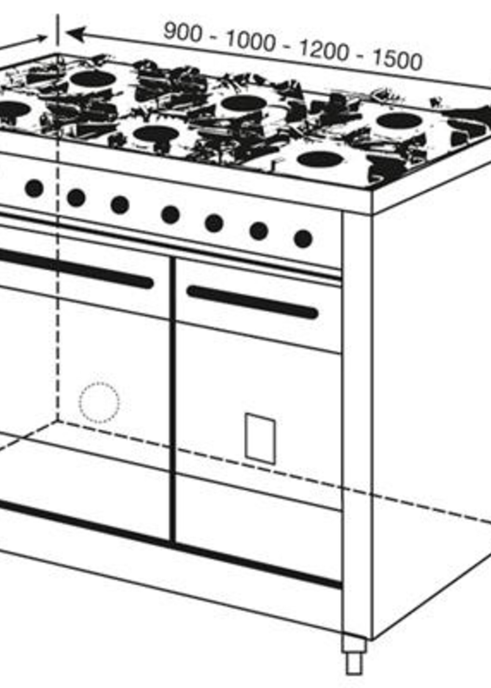 Boretti VPN946AN gasfornuis 90 cm