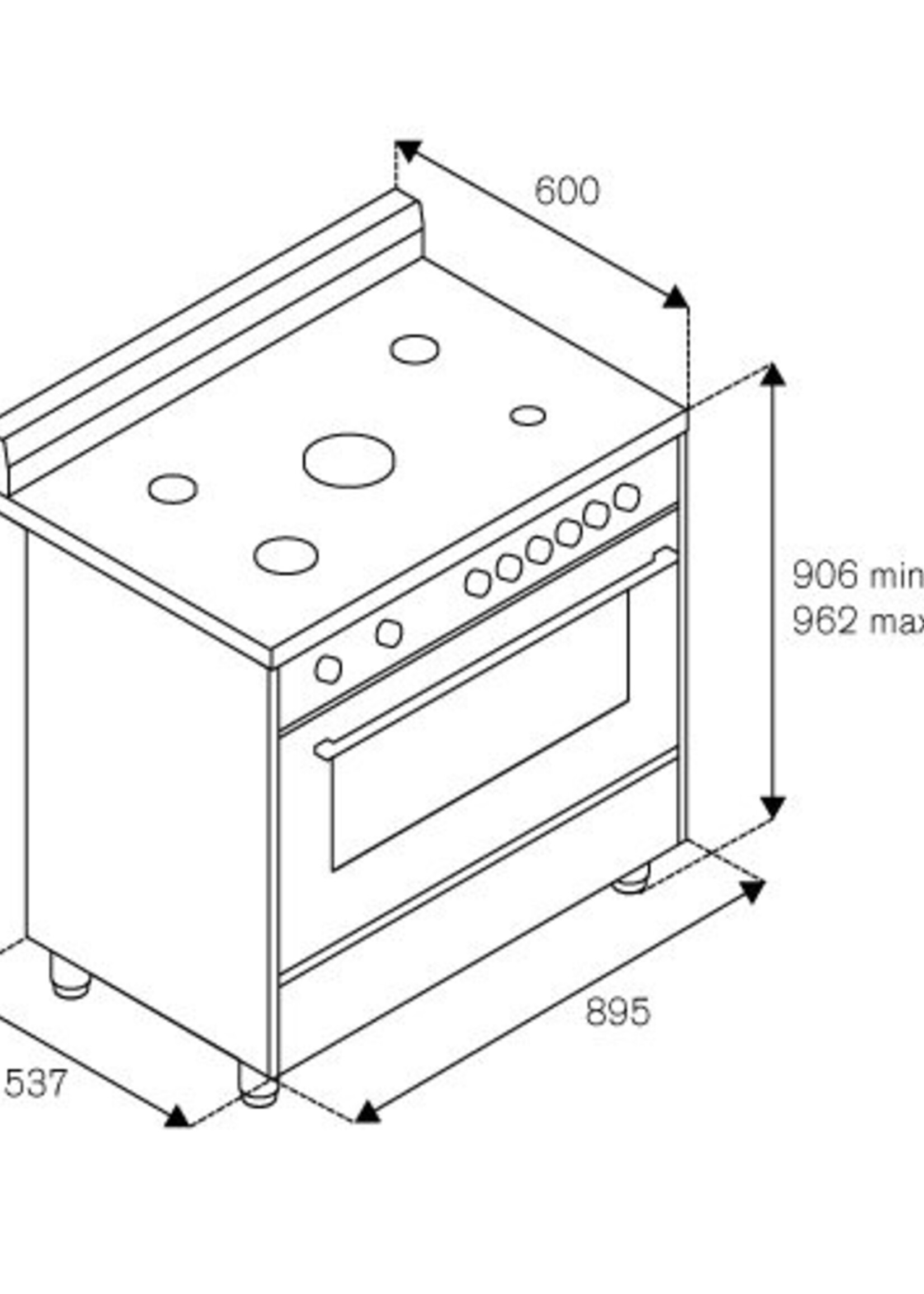 Bertazzoni MAS95IMFEATNT inductiefornuis 90 cm