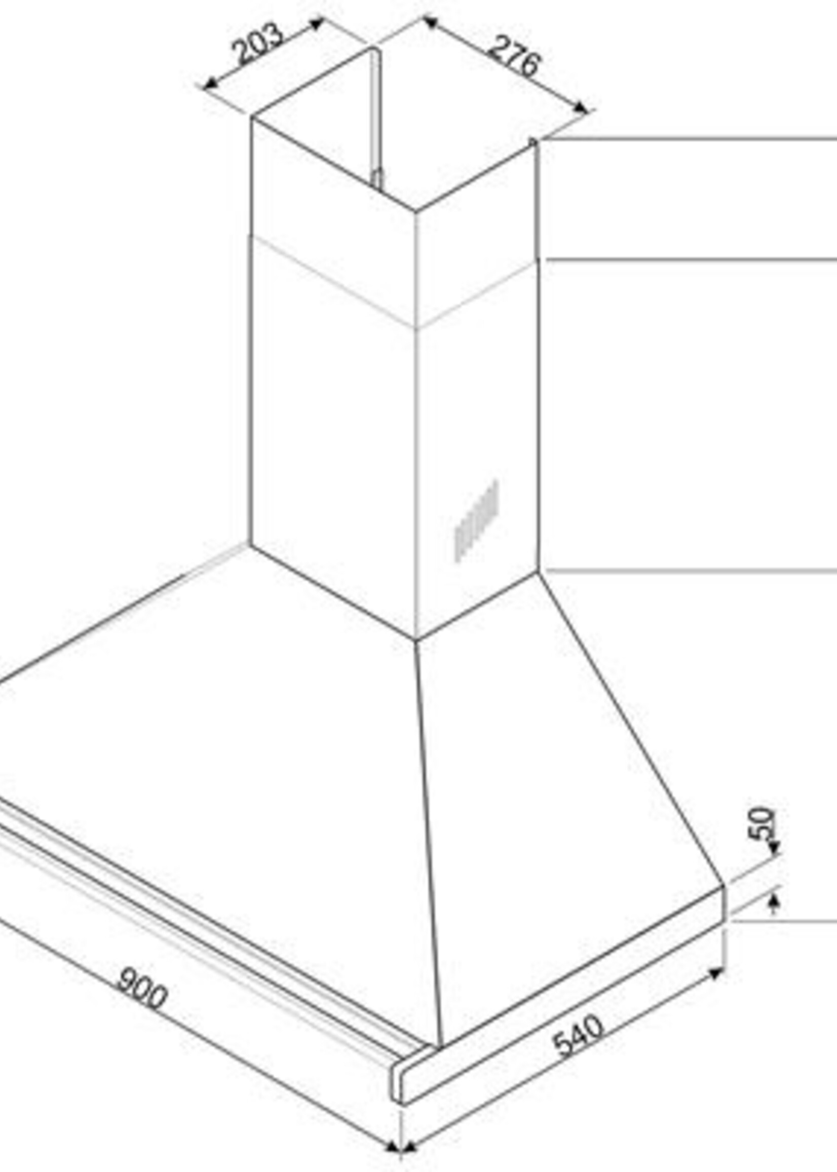 Smeg KD90HAE wandschouw afzuigkap