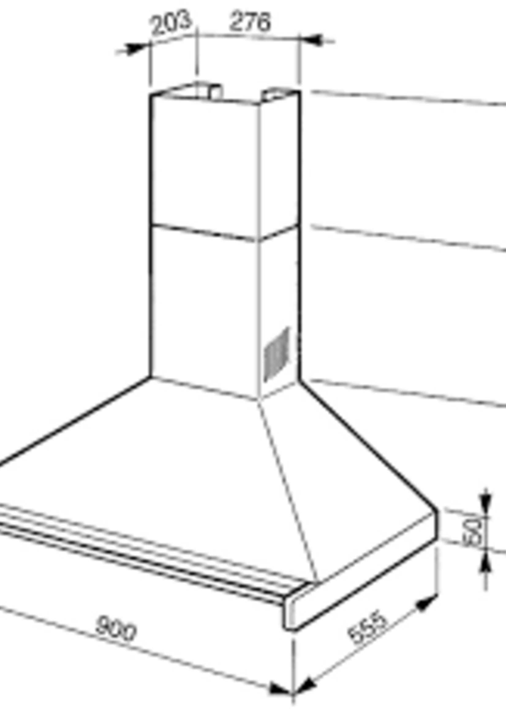 Smeg KD90HXE wandschouw afzuigkap