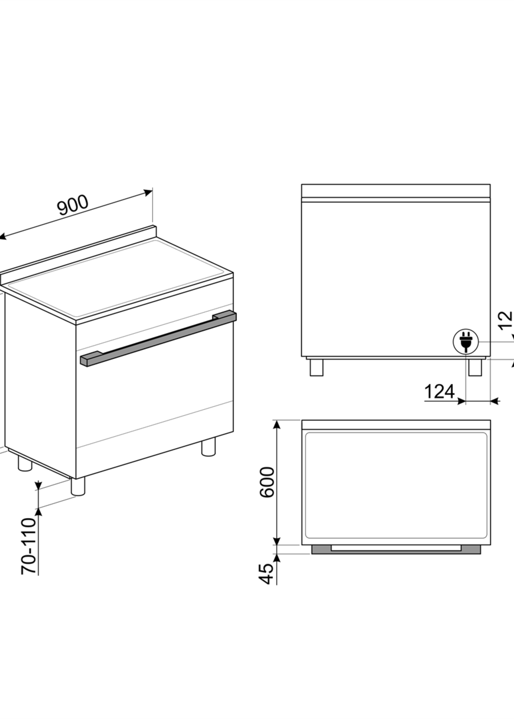 Smeg CPF9IPWH inductiefornuis 90 cm