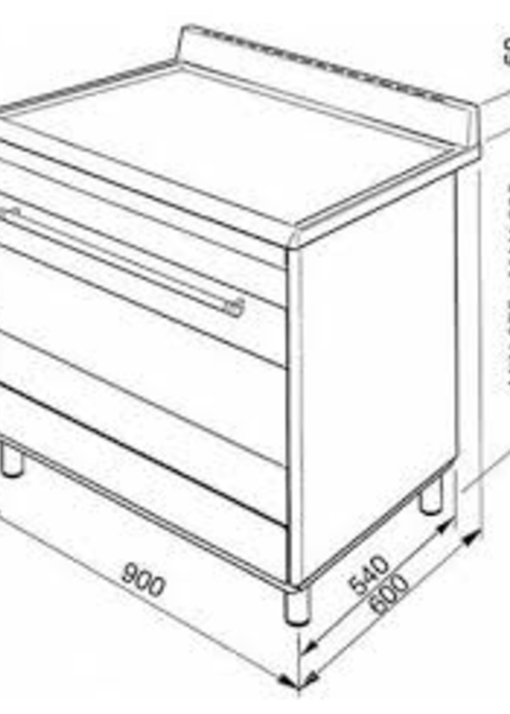 Smeg SNLK90MFX9 gasfornuis 90 cm